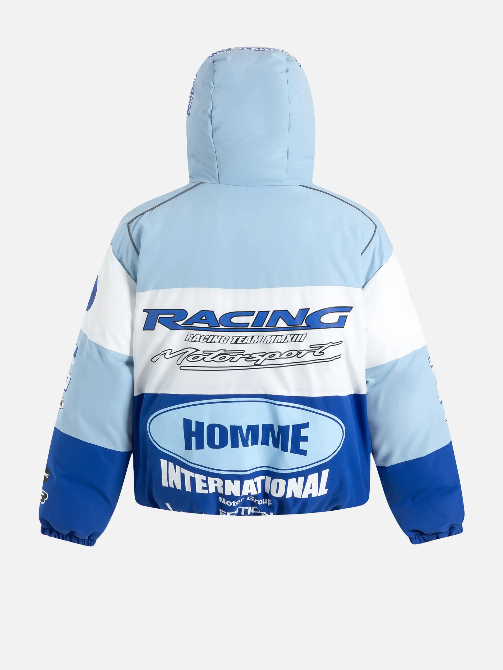 Racing Print Hooded Coat