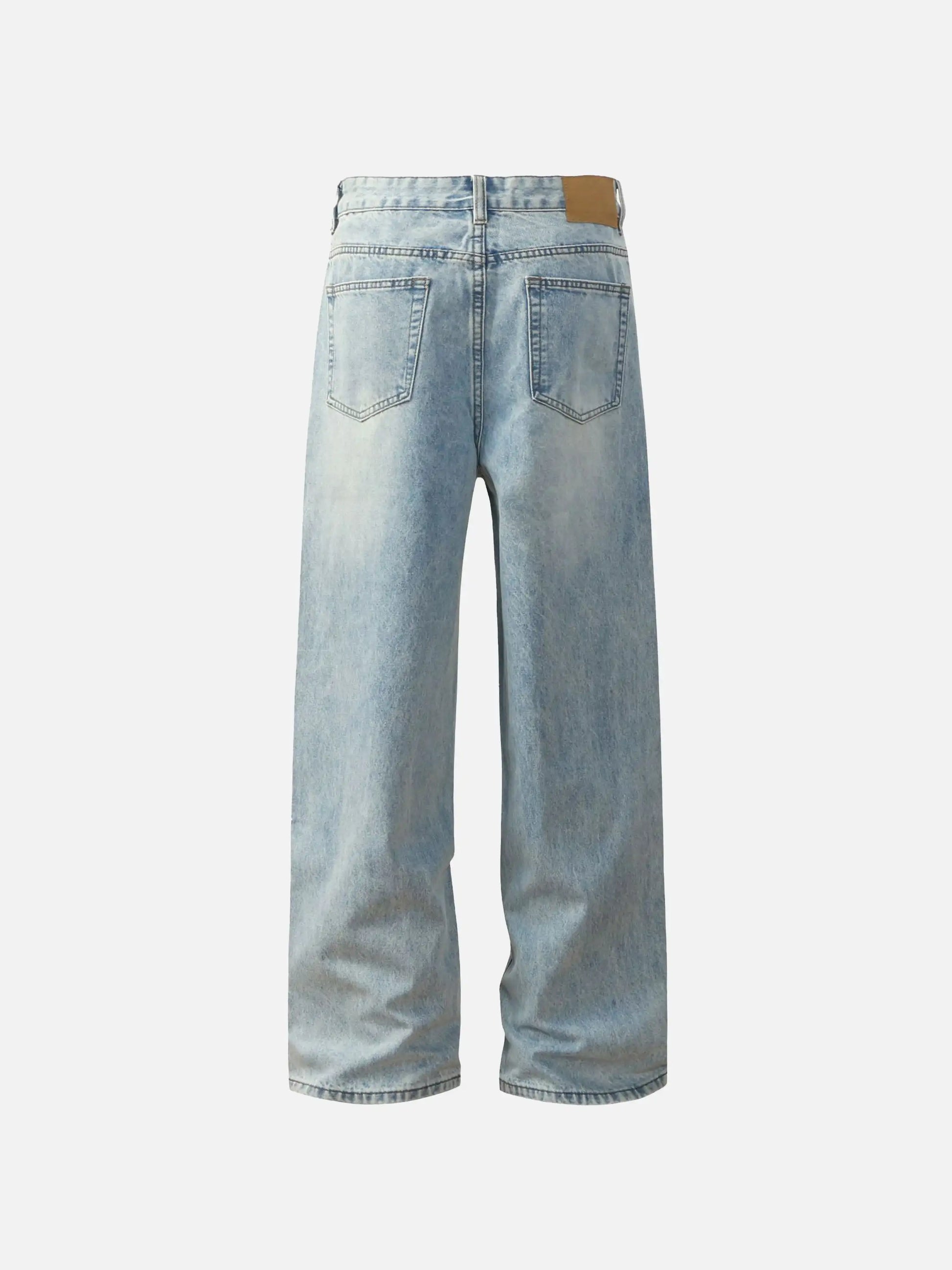 Vintage Classic Washed Light Blue Jeans