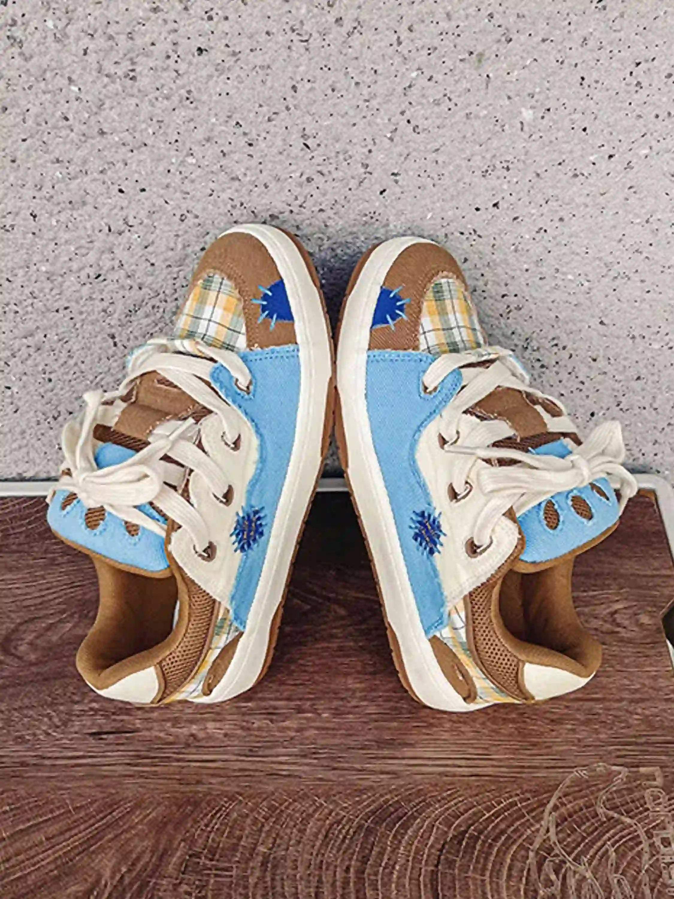 Disguisen Street Hip-Hop Color Matching Bread Shoes