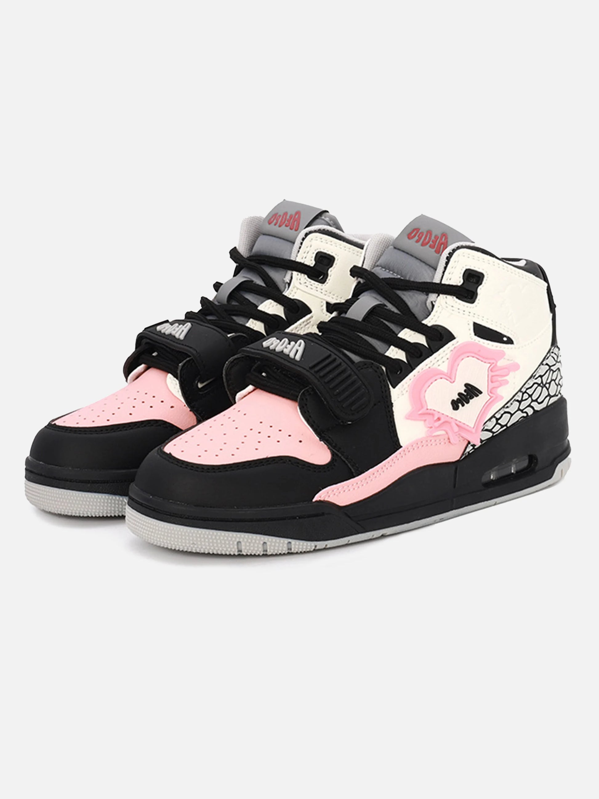Heart Colorblock Mid-top Sneakers