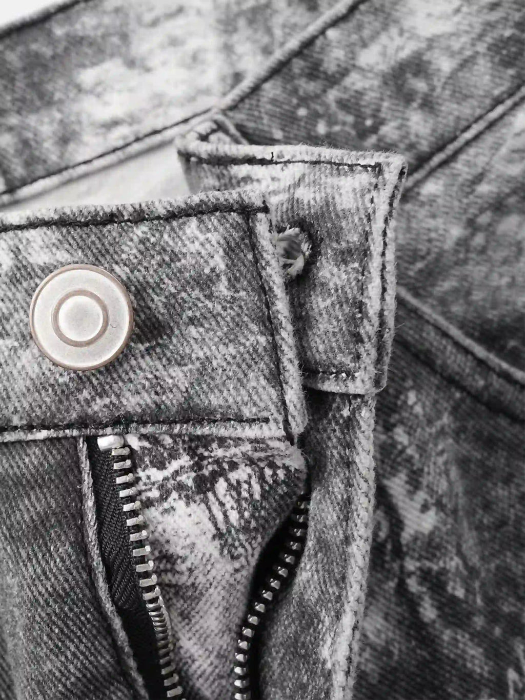 Vintage Paisley Digital Print Straight Jeans