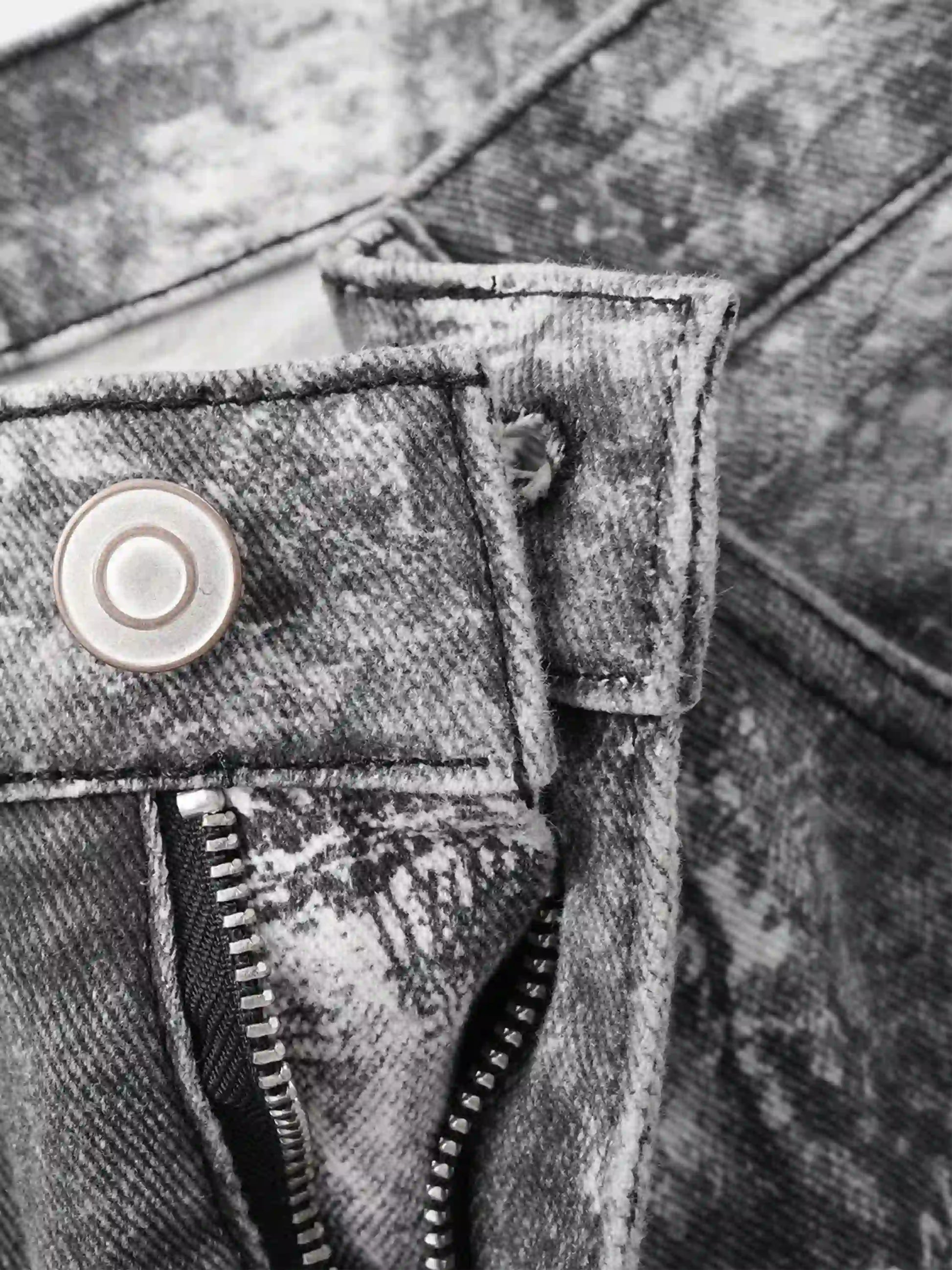 Vintage Paisley Digital Print Straight Jeans