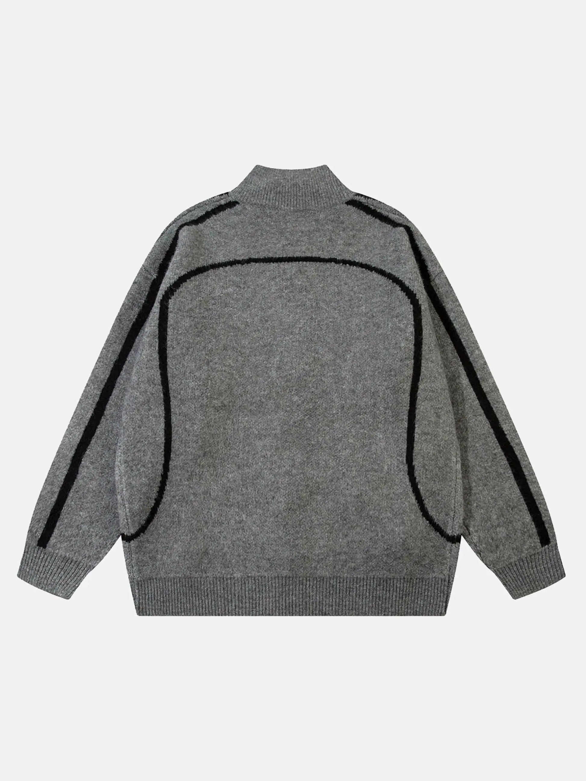 Disguisen Contrast Color Racing Zip-up Cardigan