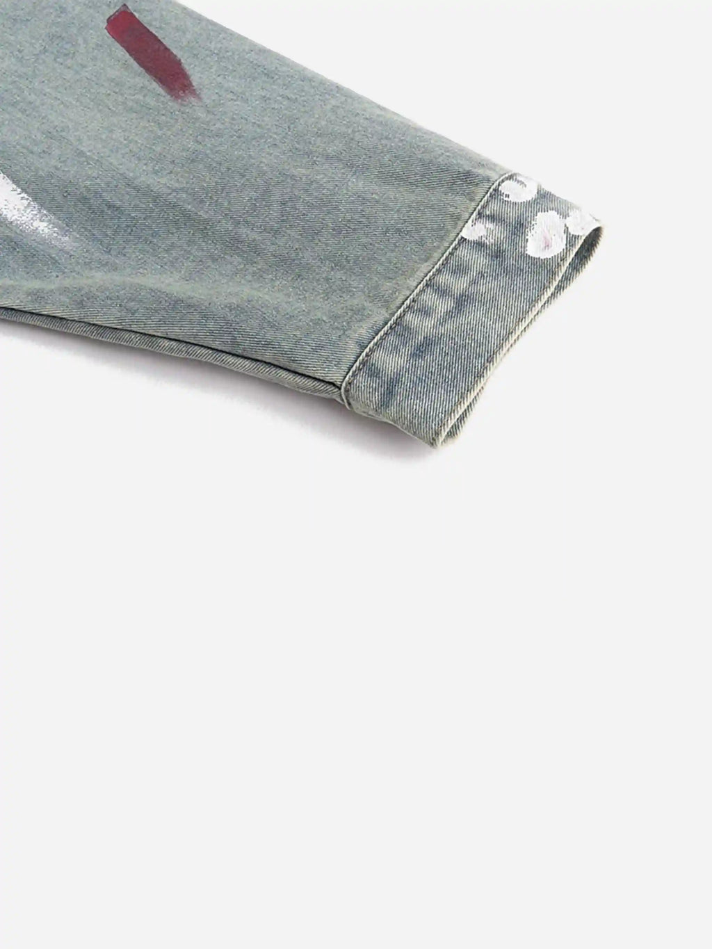 Disguisen Ink-splattered Ripped Denim Jacket