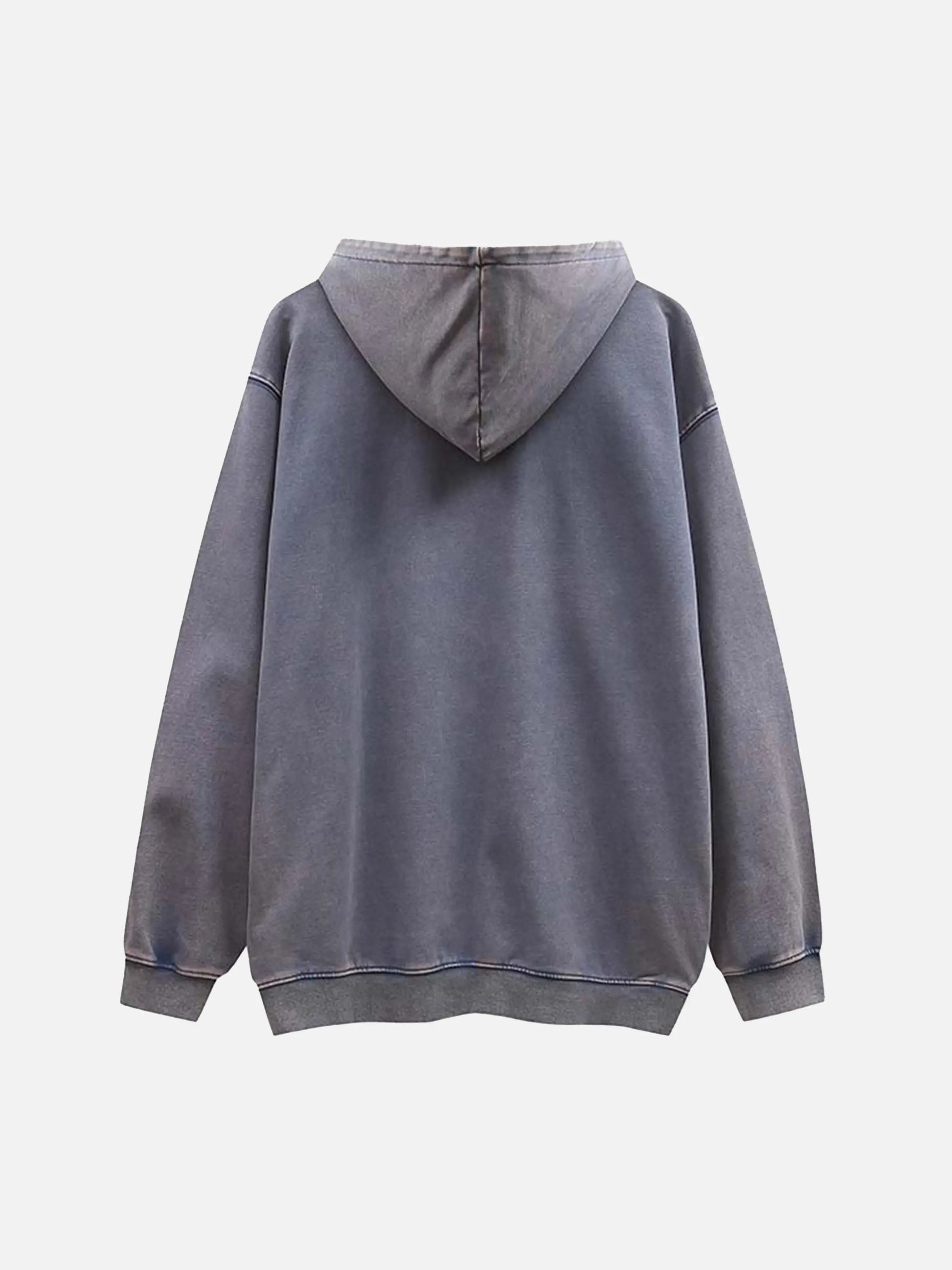 Vintage Skull Cross Print Hoodie