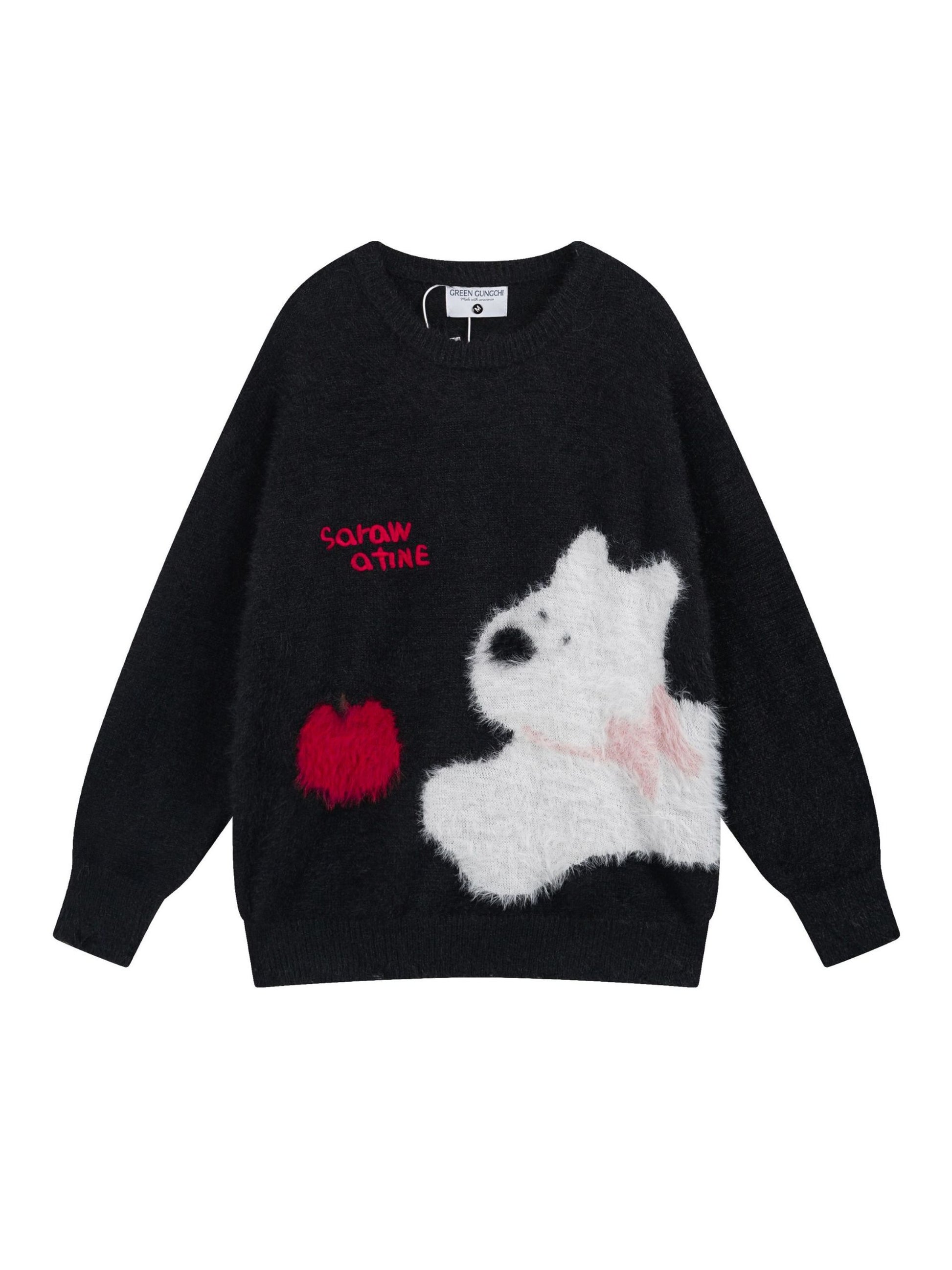 Vintage Cartoon Little Dog Leisure Sweater
