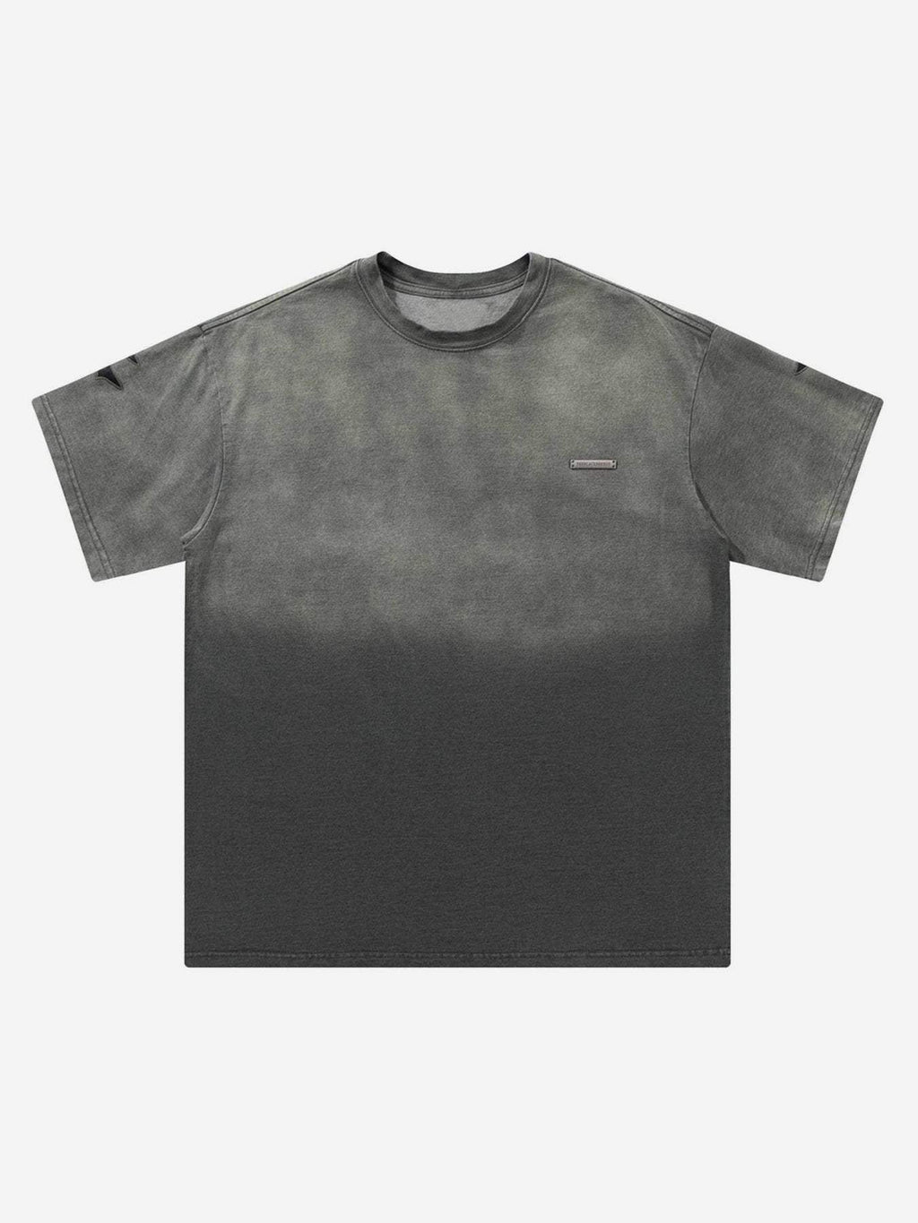 Disguisen Tie-dye Gradient Letter Embroidery T-shirt