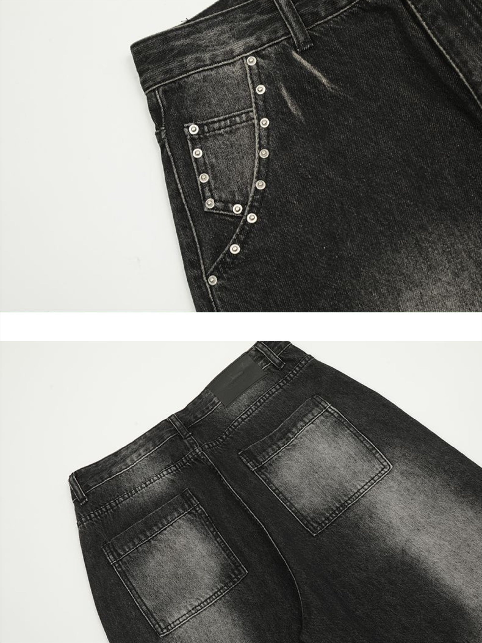 Vintage Washed Distressed Jeans