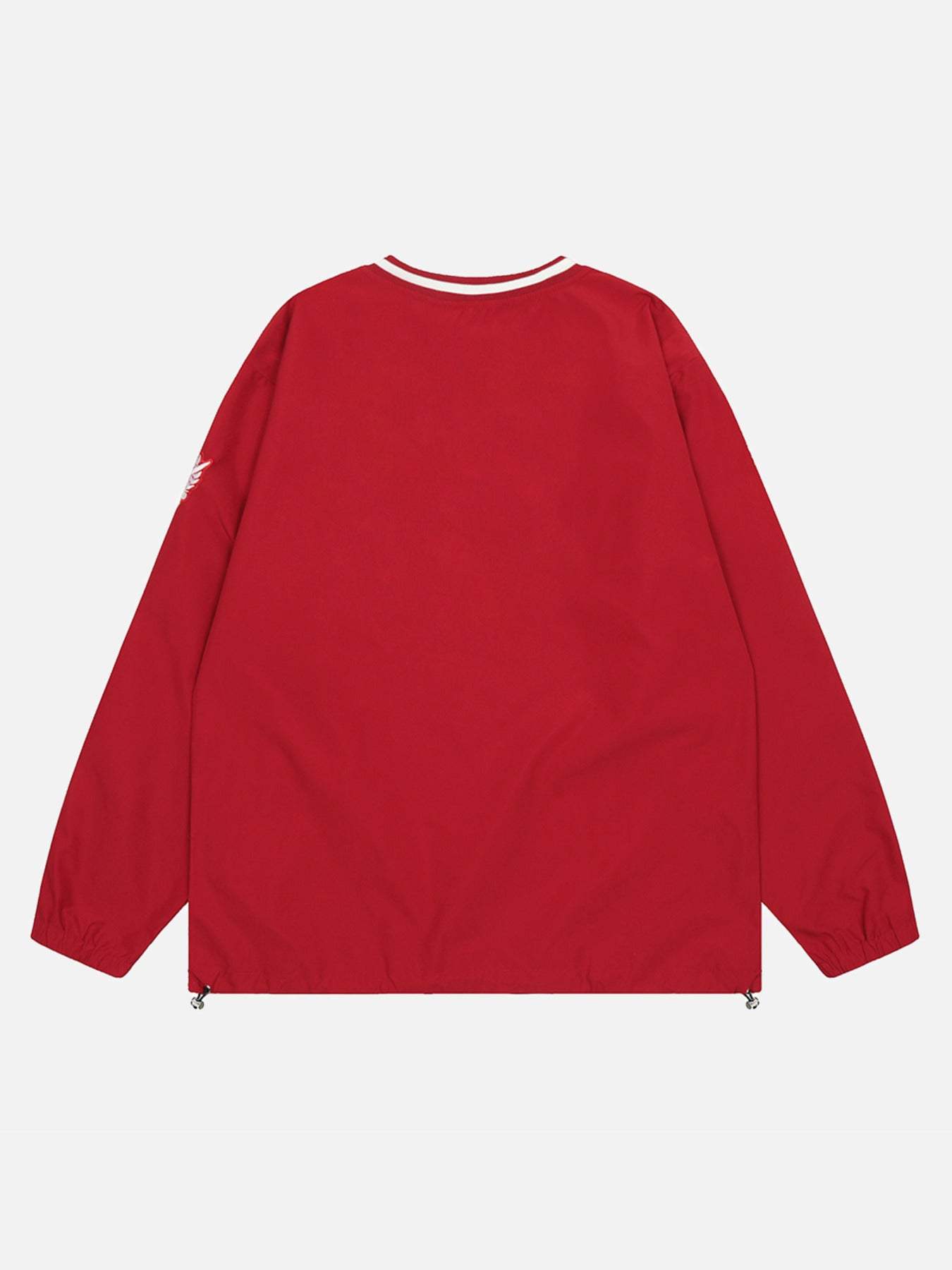 Disguisen American Embroidered Monogrammed V-neck Sweatshirt