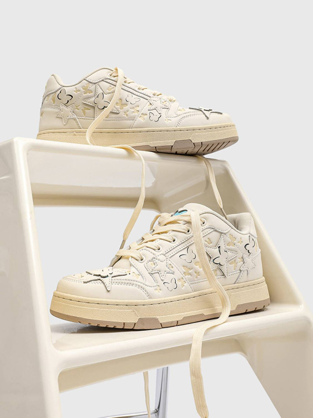 Star & Butterfly Patch Sneakers