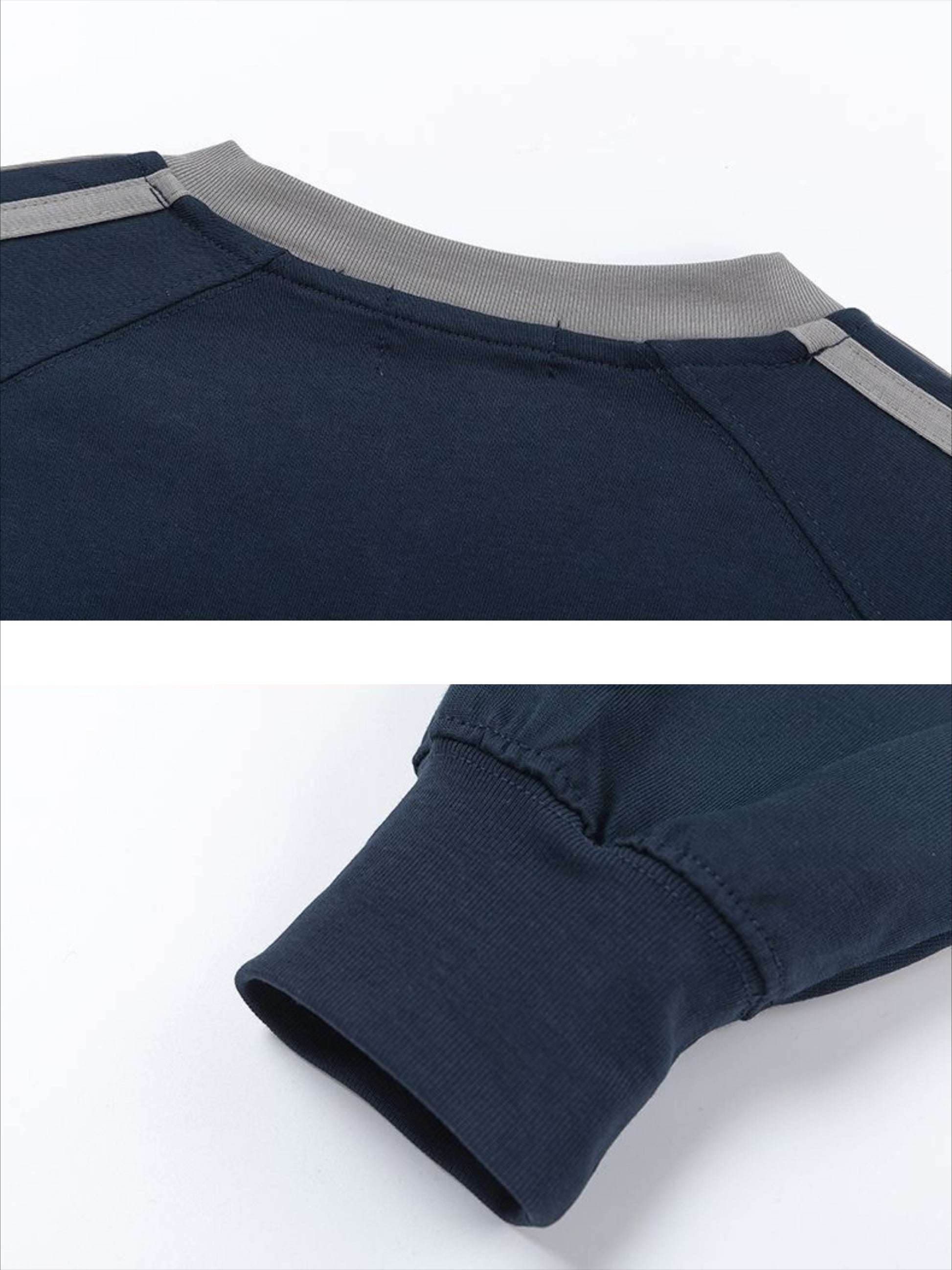 Letter Print Contrasting Colors Stripes Sweatshirt