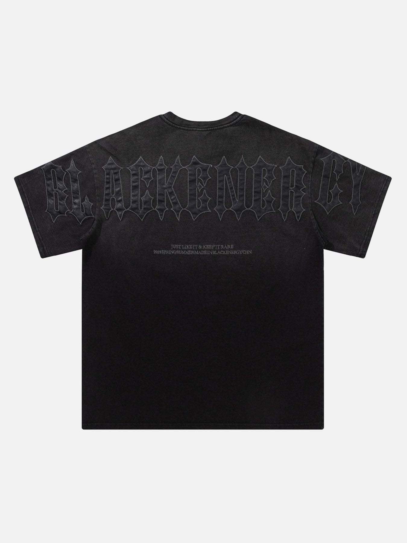 Disguisen Tie-dye Gradient Letter Embroidery T-shirt