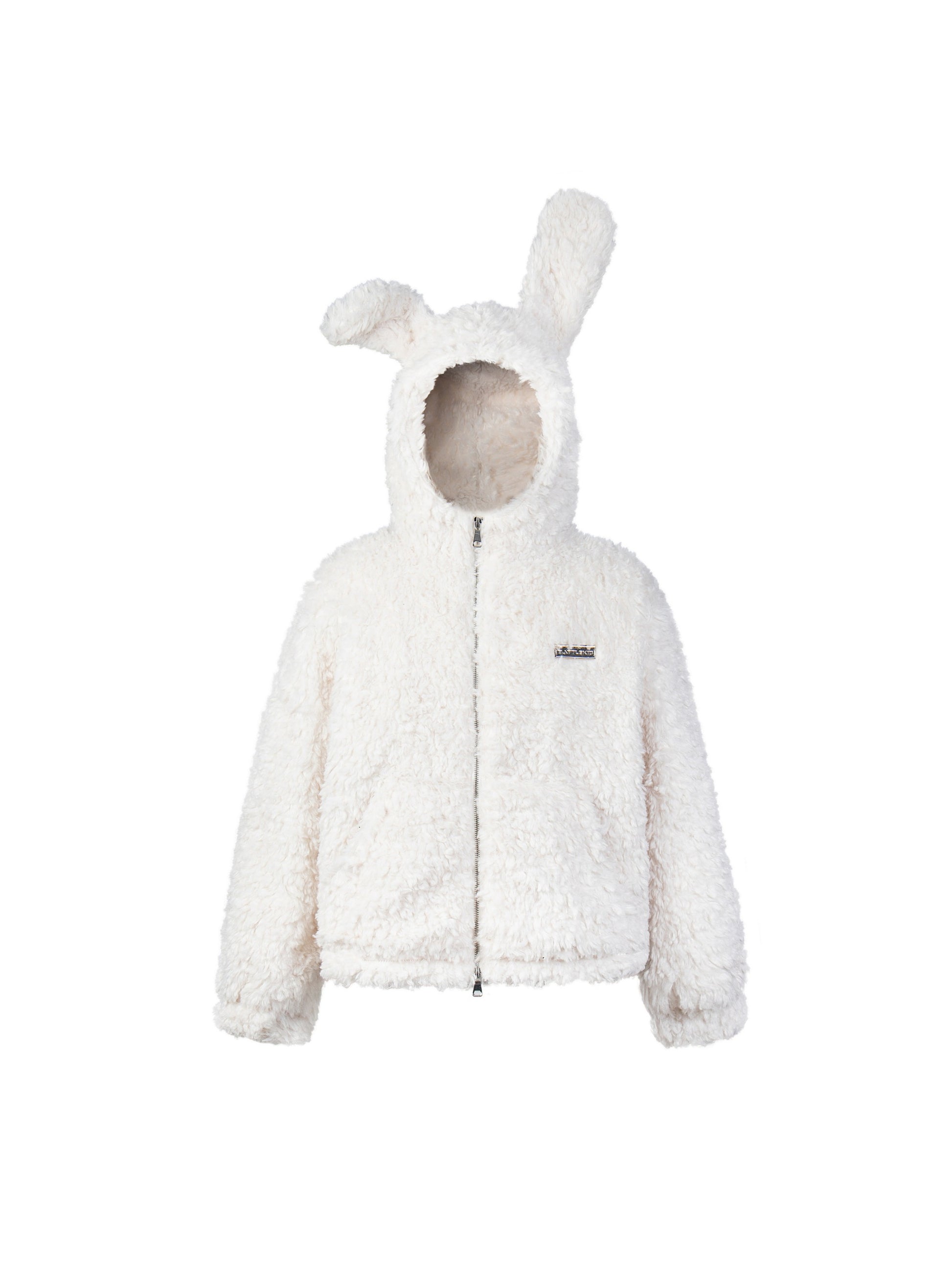 Rabbit Ears Hooded Plush Coat