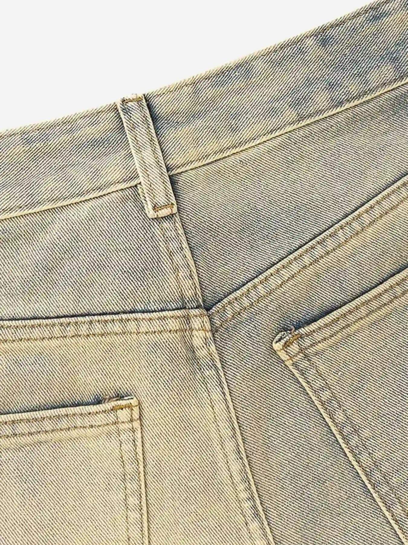 Disguisen American Embroidered Straight-leg Jeans