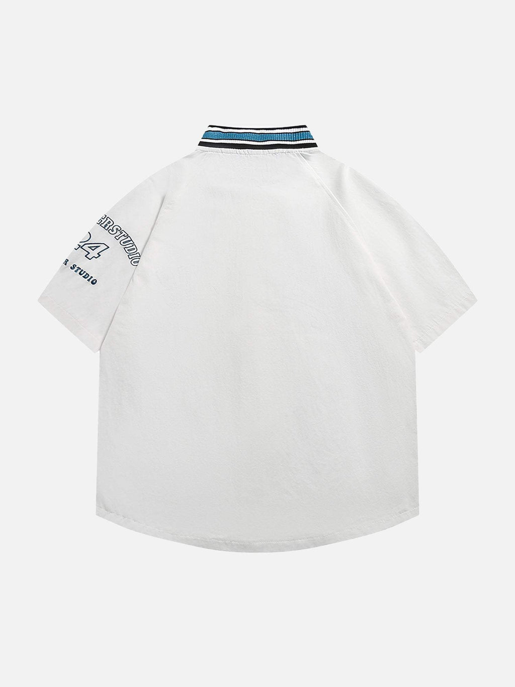 Disguisen American Retro Letter Patch Short-sleeved Shirt