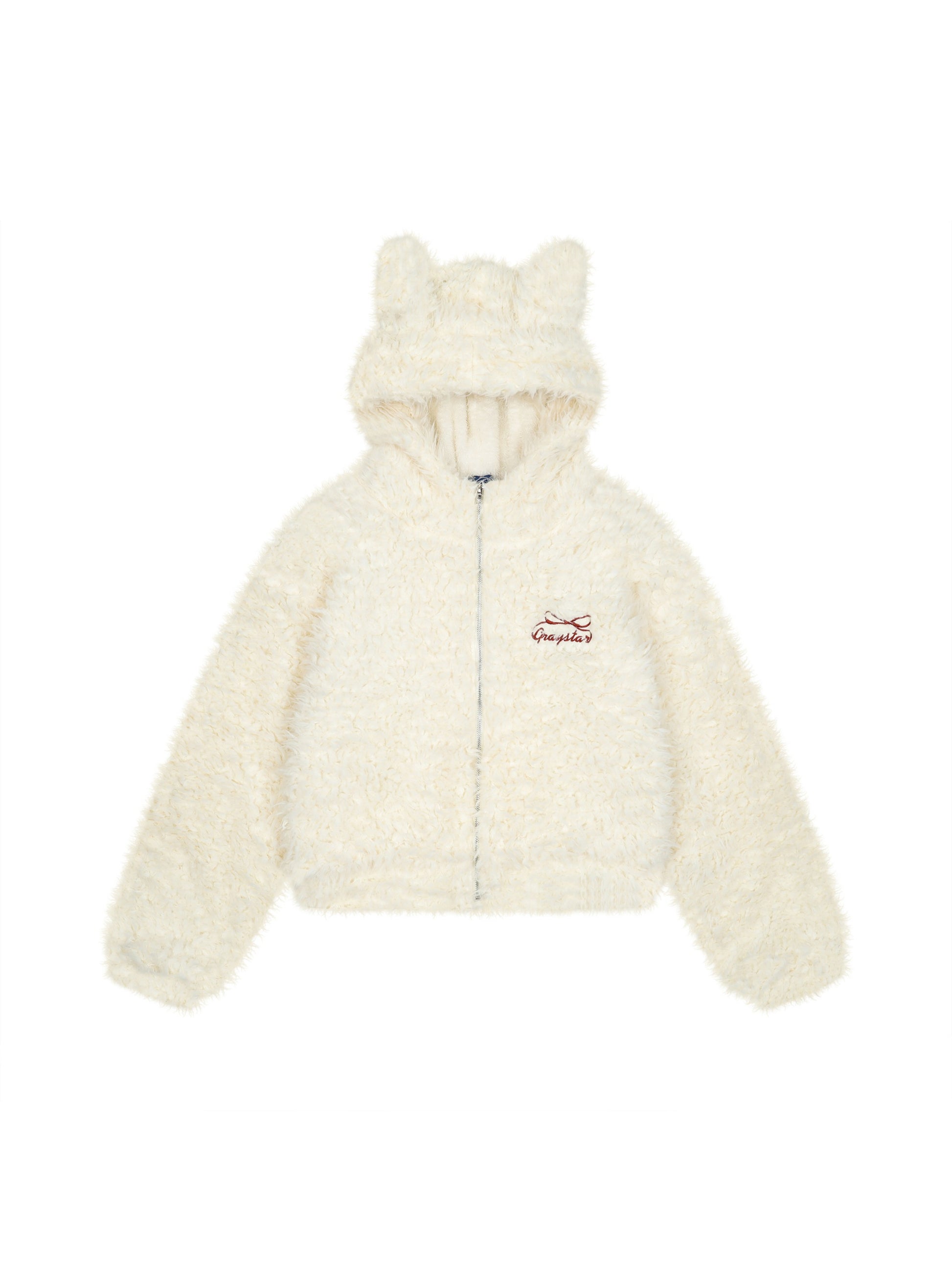 Warm and Twistable Rabbit Ears Lamb Wool Coat