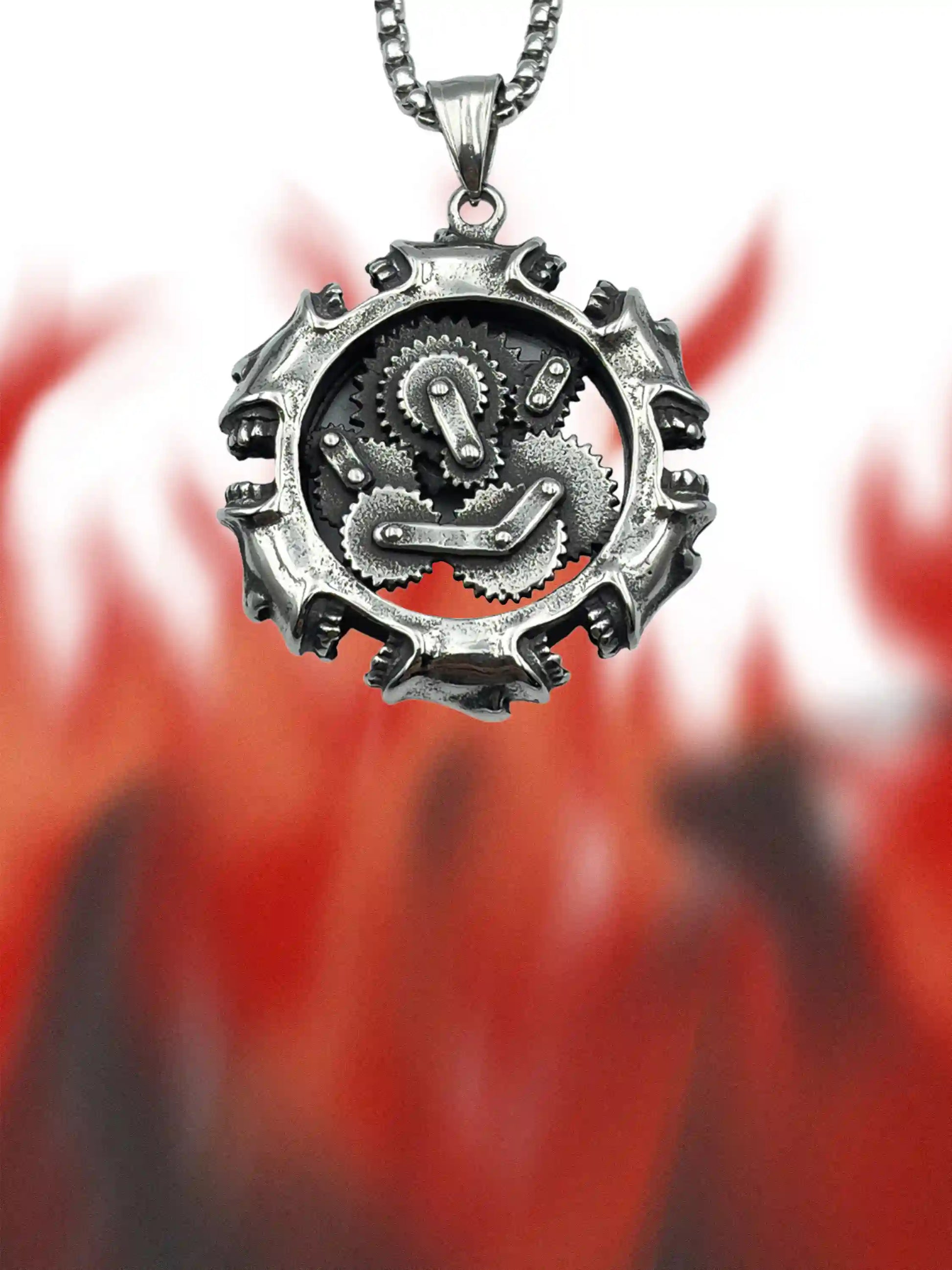 Gear Component Pendant Necklace