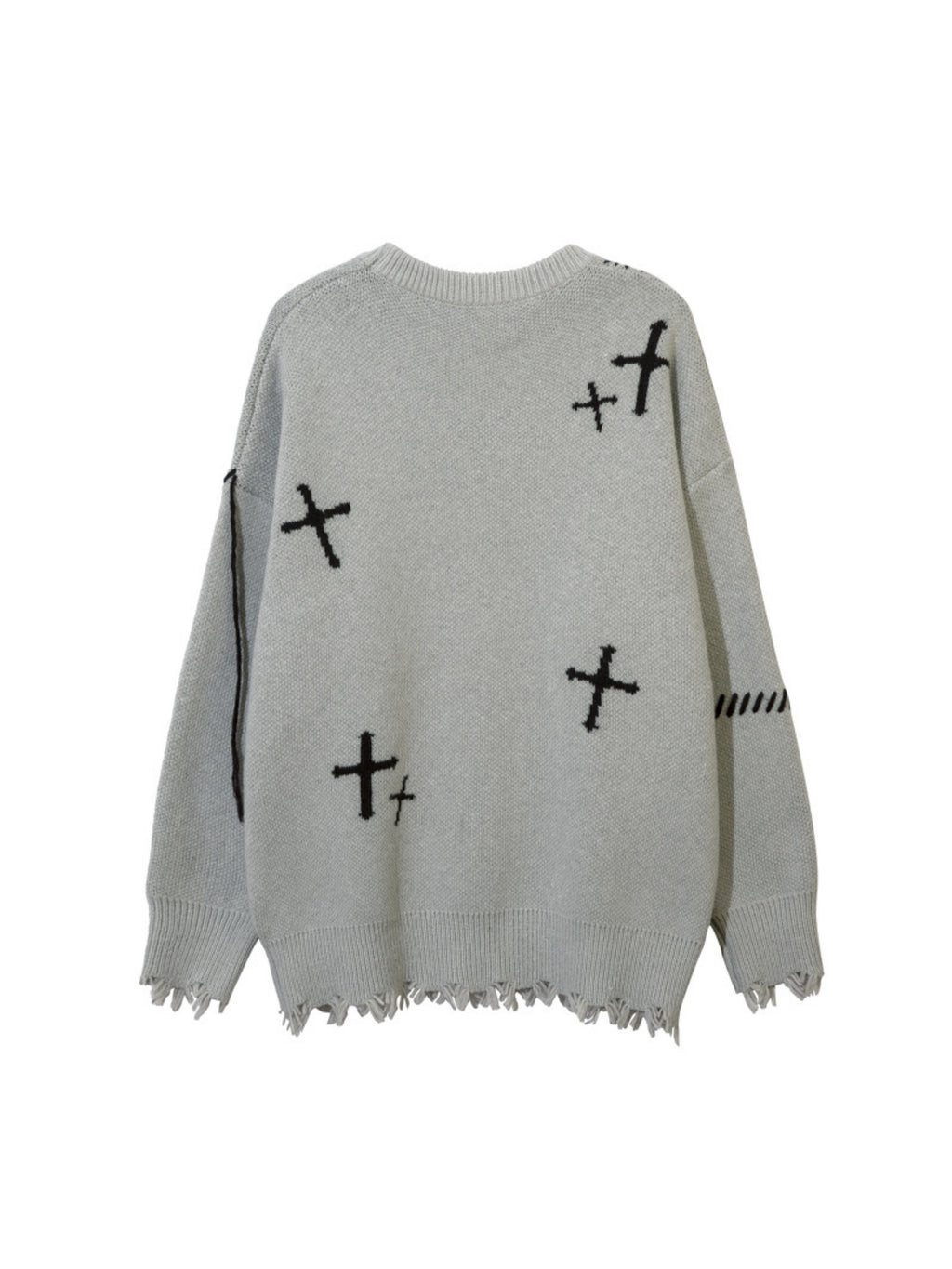 Dark Linear Design Sweater