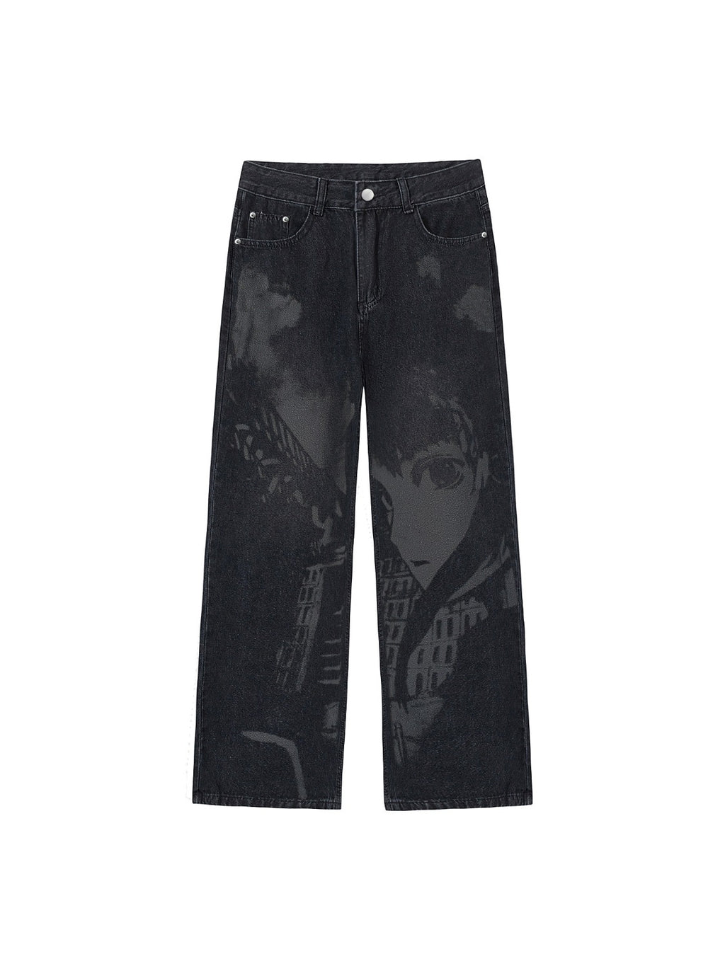 Anime Print Jeans
