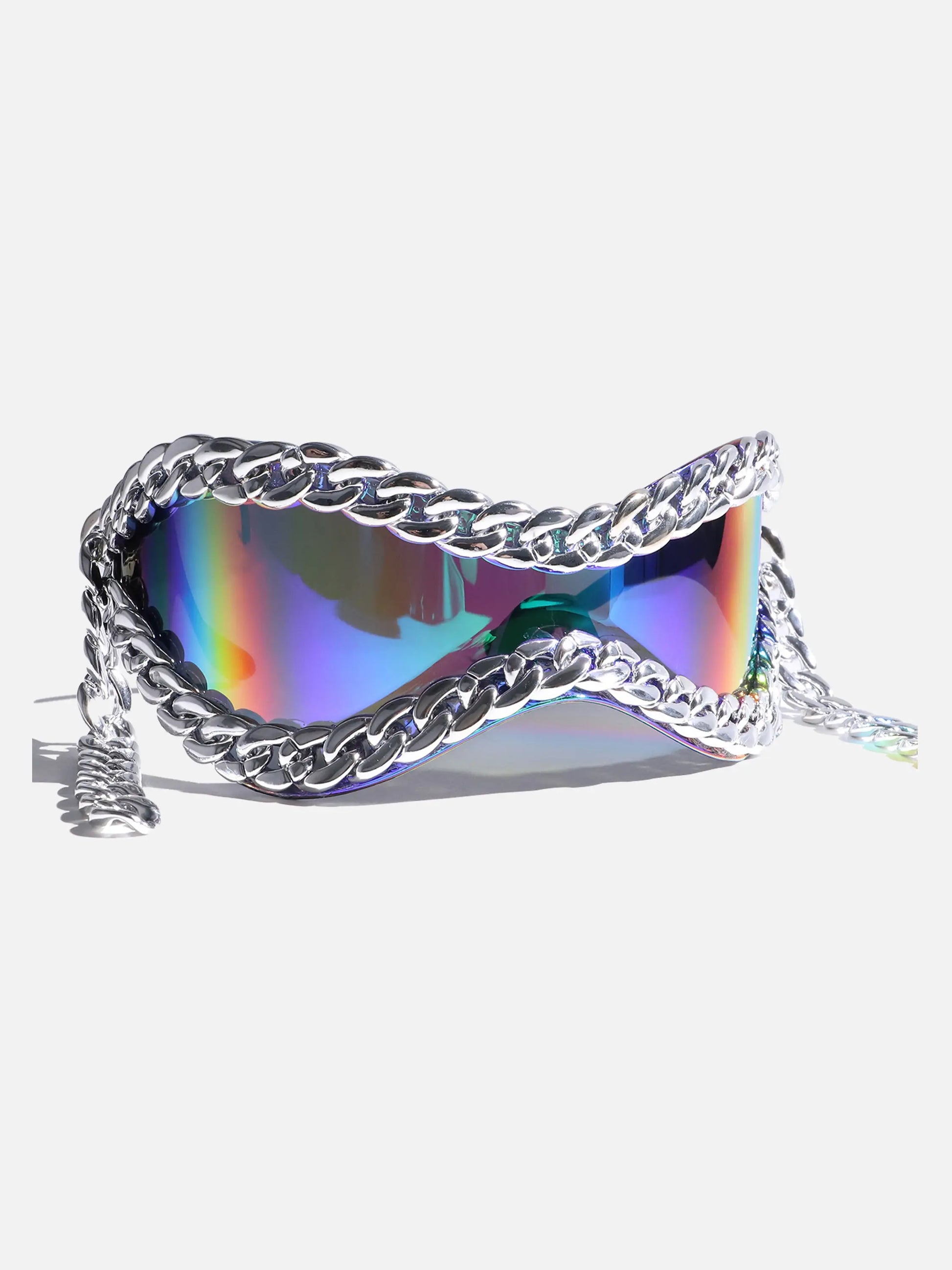 Disguisen Hip-Hop Metal Chain Y2K Futuristic Sunglasses