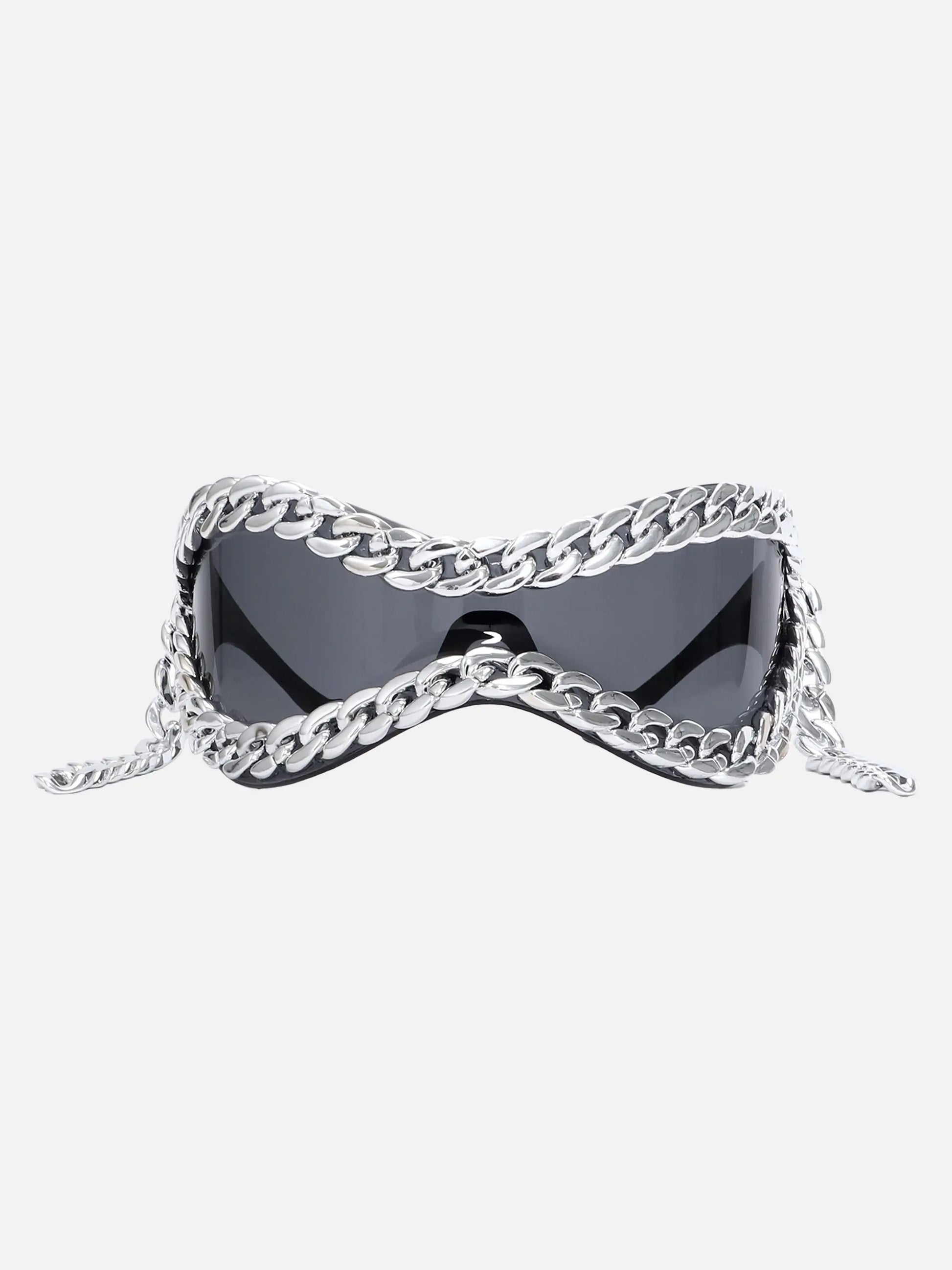 Disguisen Hip-Hop Metal Chain Y2K Futuristic Sunglasses