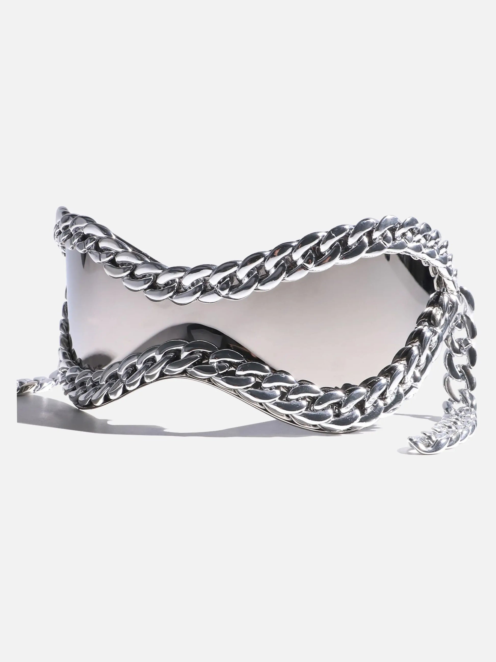 Disguisen Hip-Hop Metal Chain Y2K Futuristic Sunglasses