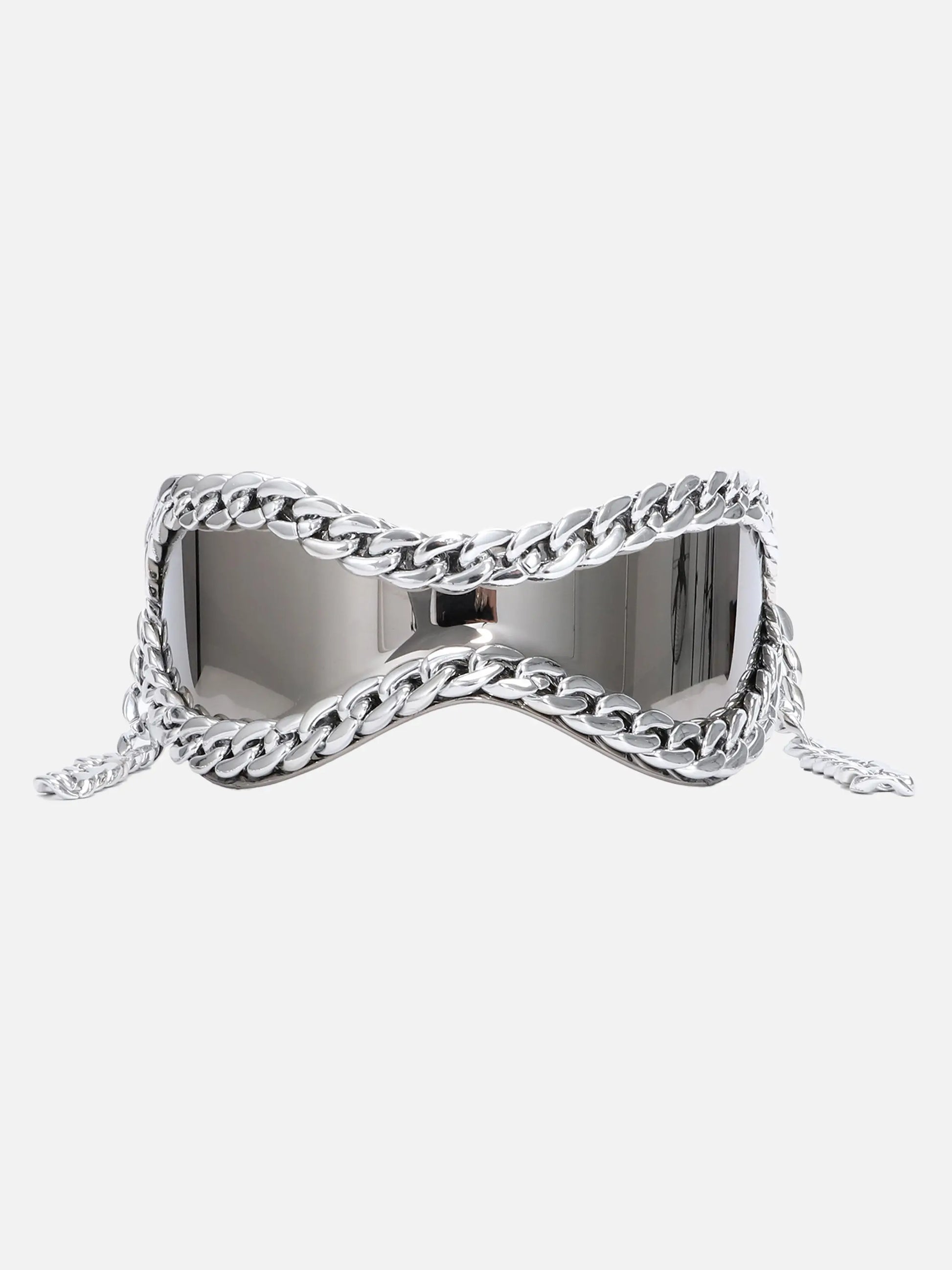 Disguisen Hip-Hop Metal Chain Y2K Futuristic Sunglasses