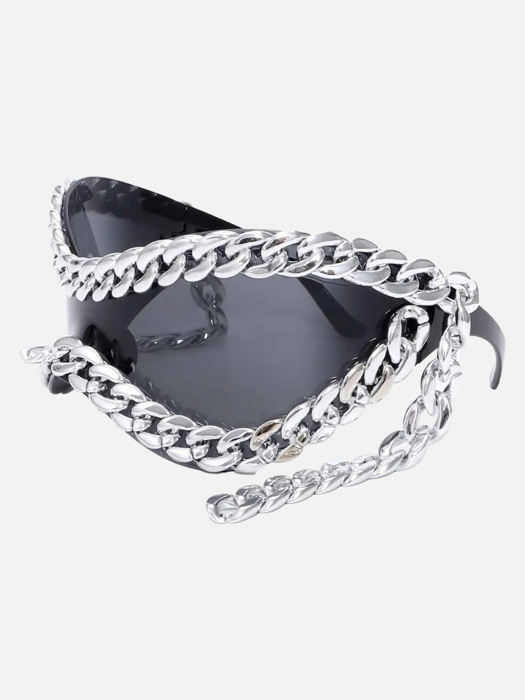 Disguisen Hip-Hop Metal Chain Y2K Futuristic Sunglasses