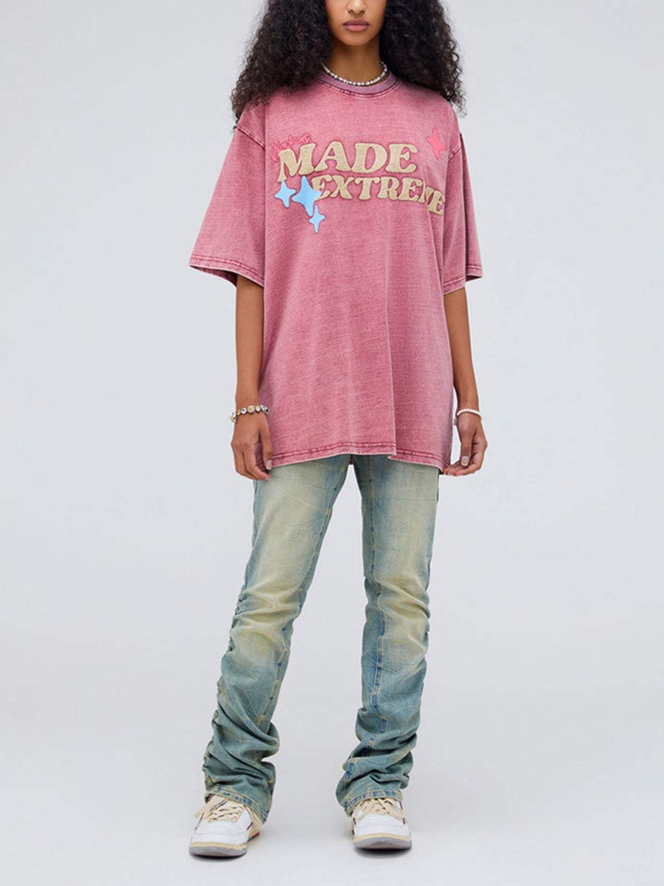 Disguisen Fun Cartoon Foam Print T-shirt