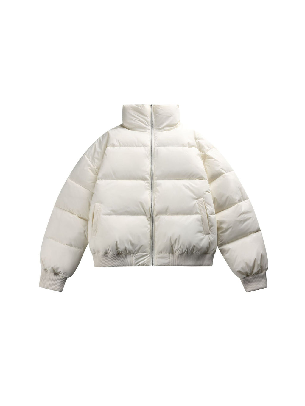 Solid Color Short Stand-up Collar Coat