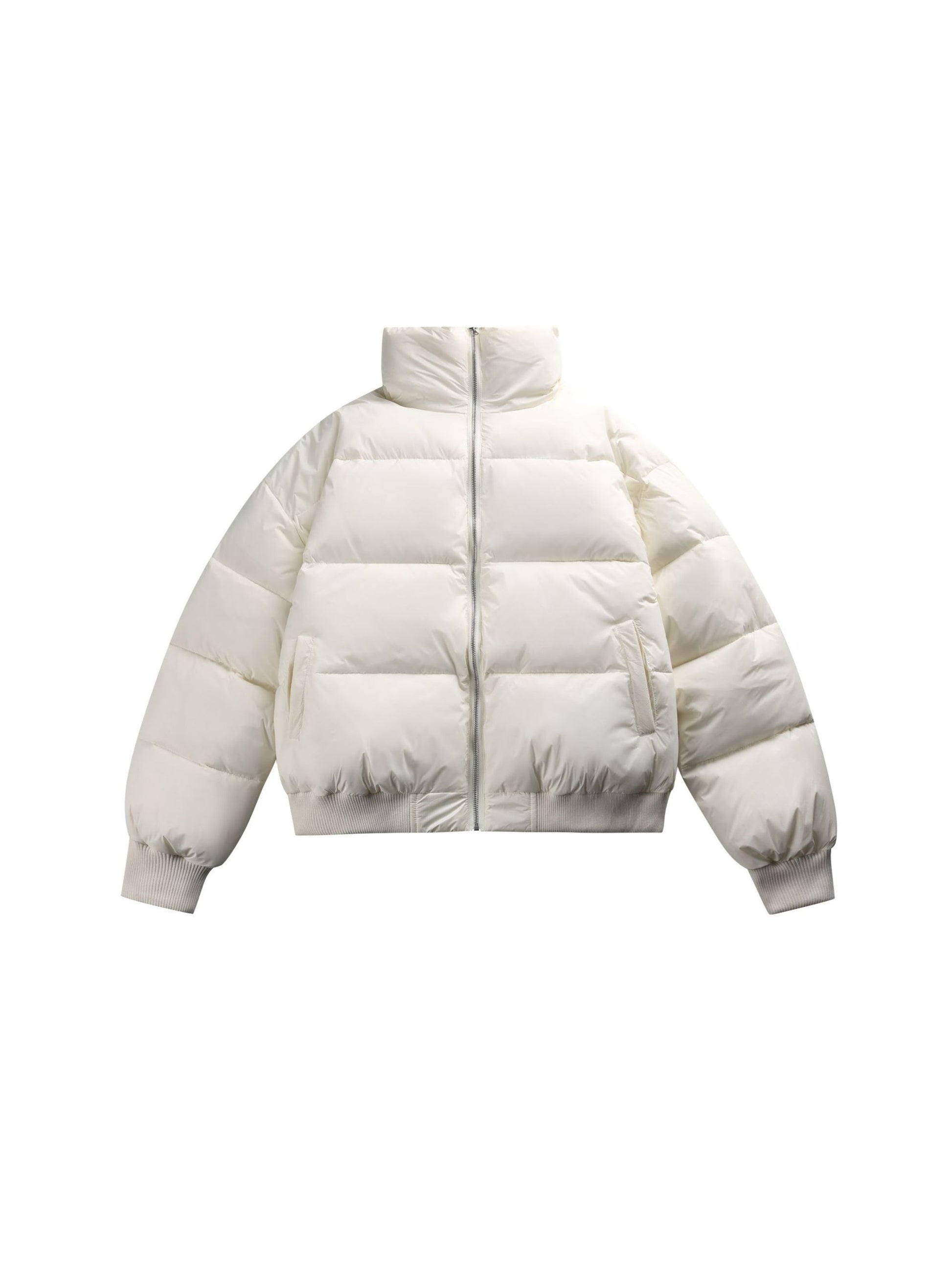 Solid Color Short Stand-up Collar Coat