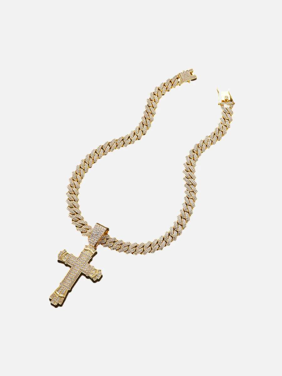 Disguisen Diamond Large Cross Necklace