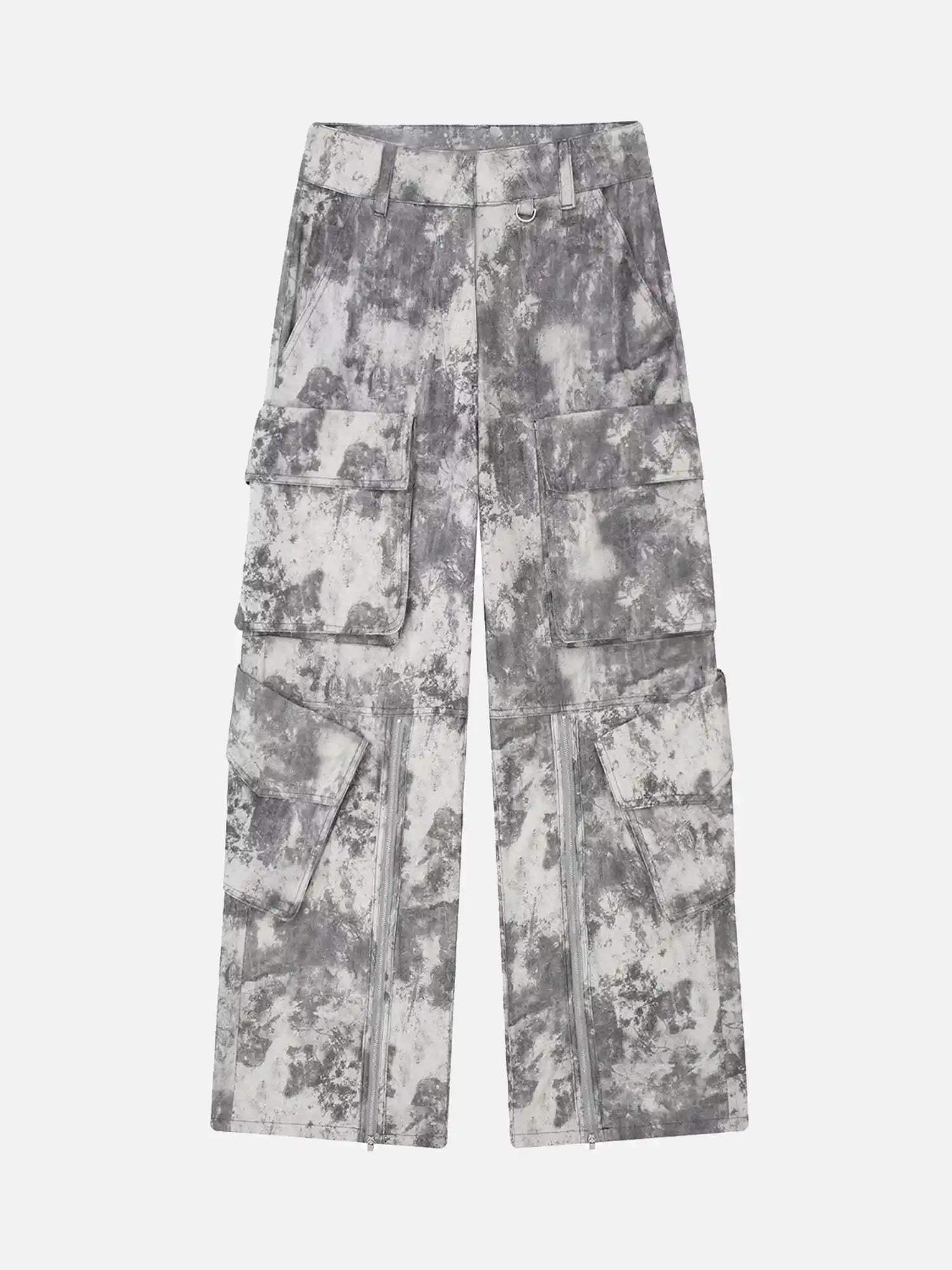 Disguisen French Loose Pocket Printed Mid-rise Cargo Pants