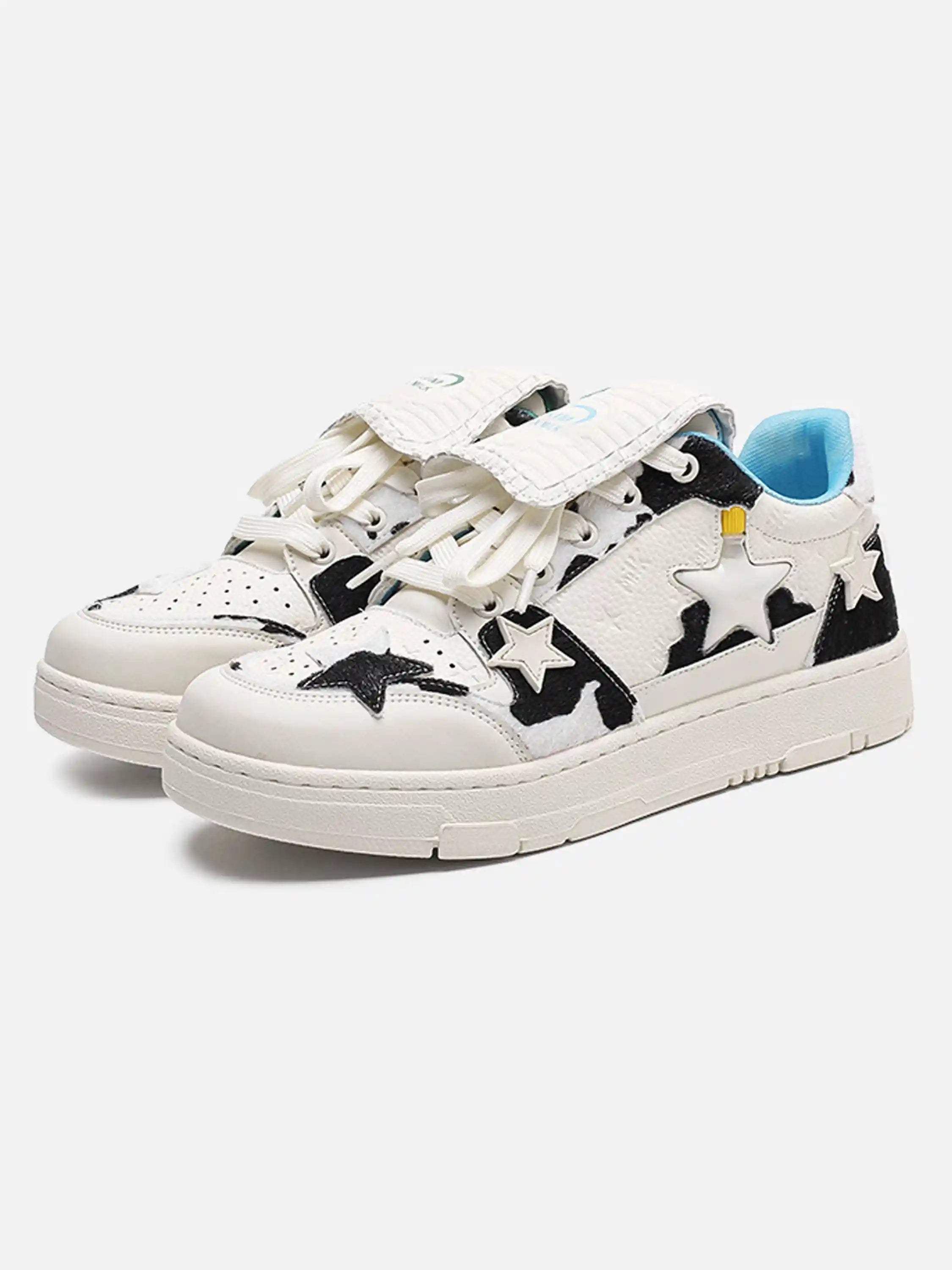 Disguisen Street Two-Color Cow Street Couple Shoes