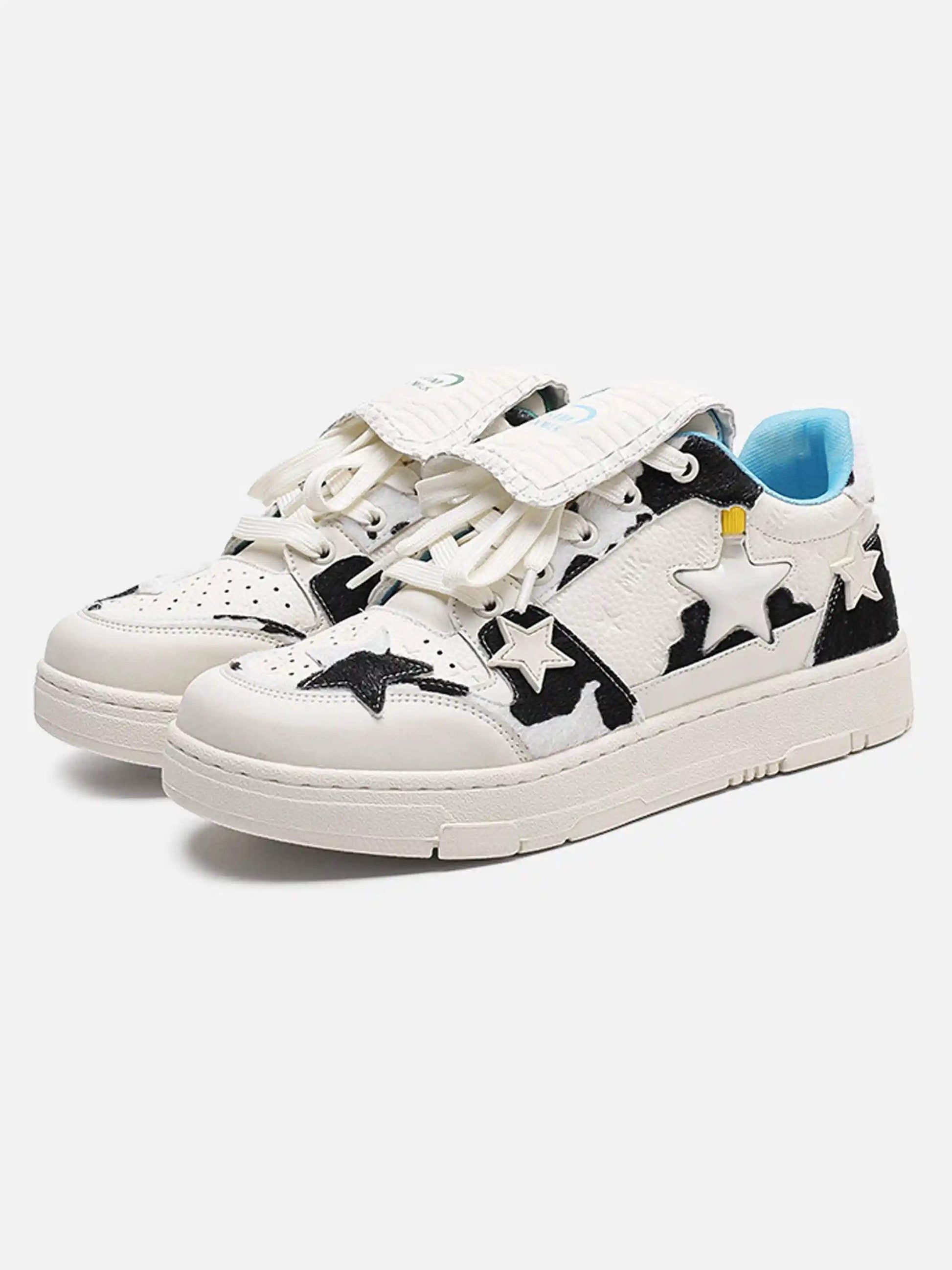 Disguisen Street Two-Color Cow Street Couple Shoes