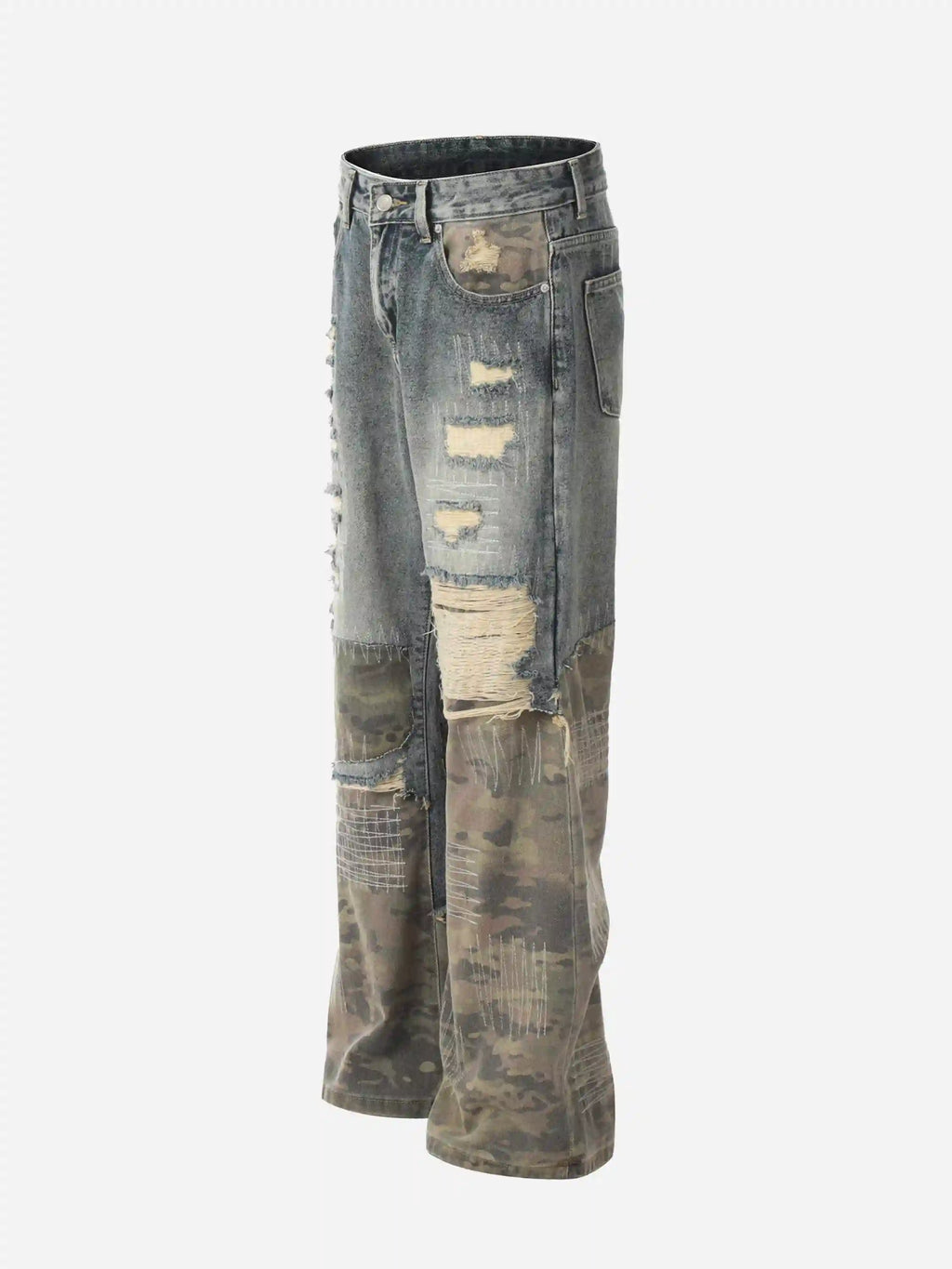 Disguisen Hip Hop Street Heavy Duty Ripped Jeans