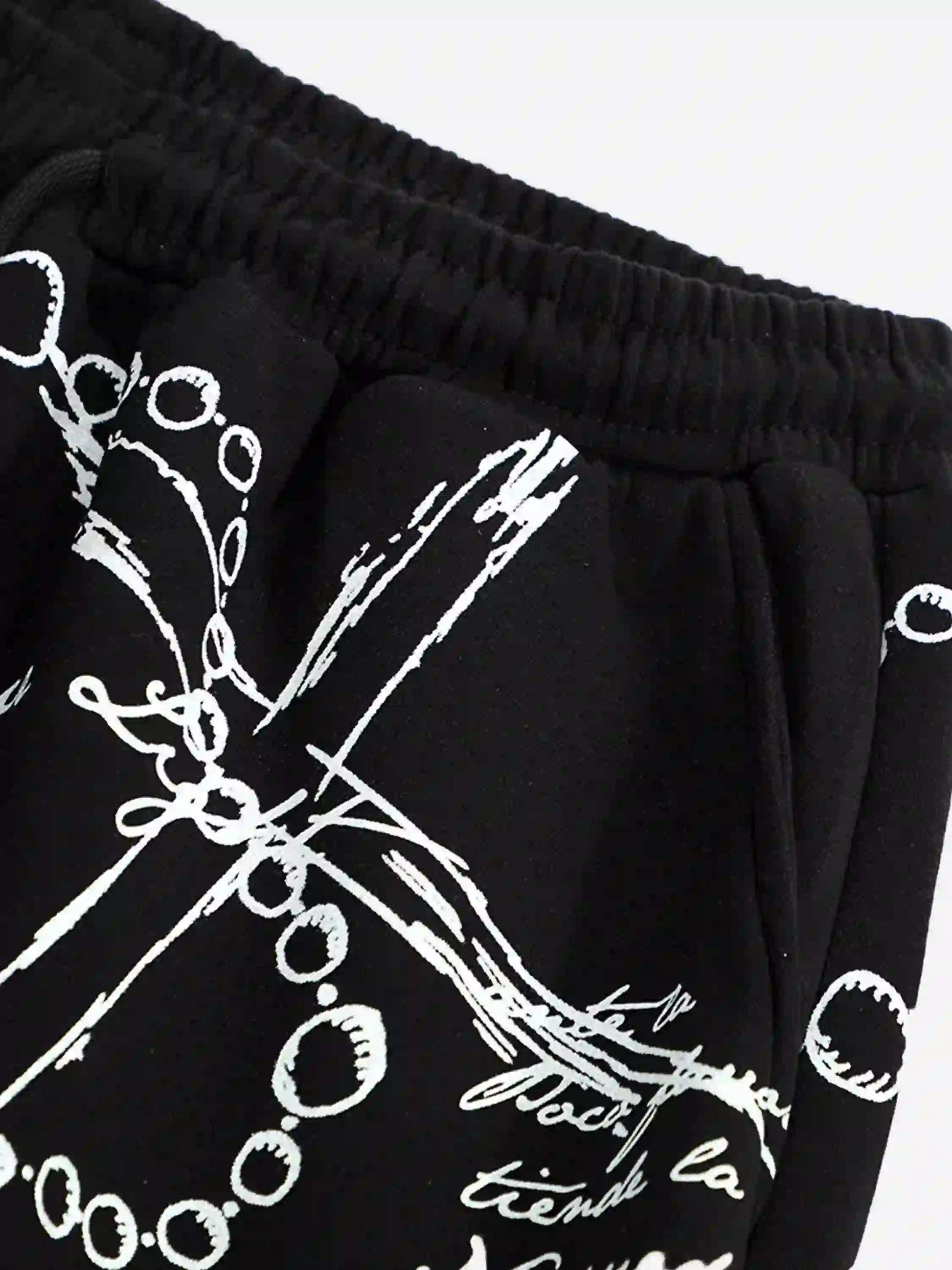 Disguisen Hip-Hop Street Print Casual Pants