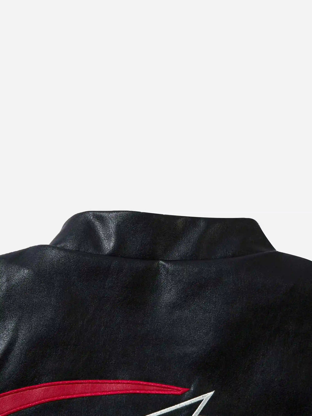 Disguisen Hip-Hop Street Biker Embroidered Leather Jacket