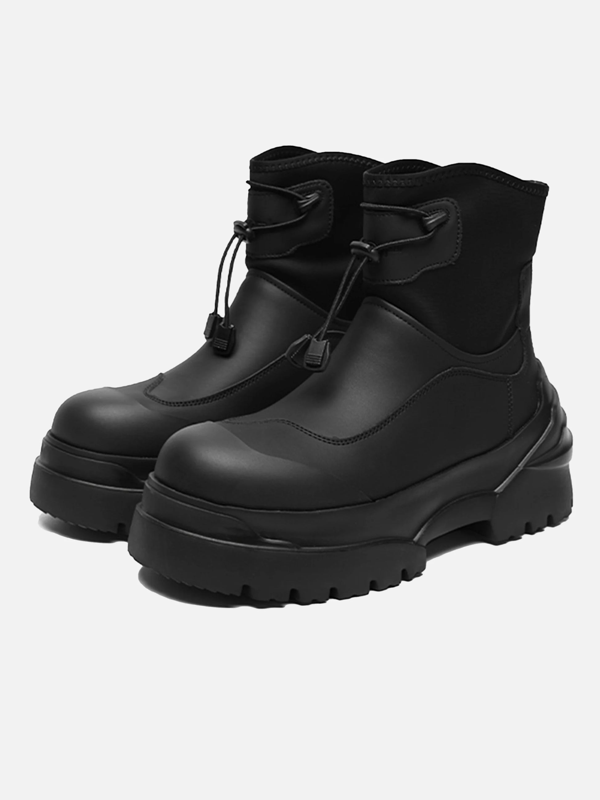 Functional Elastic High-top Chunky Boots