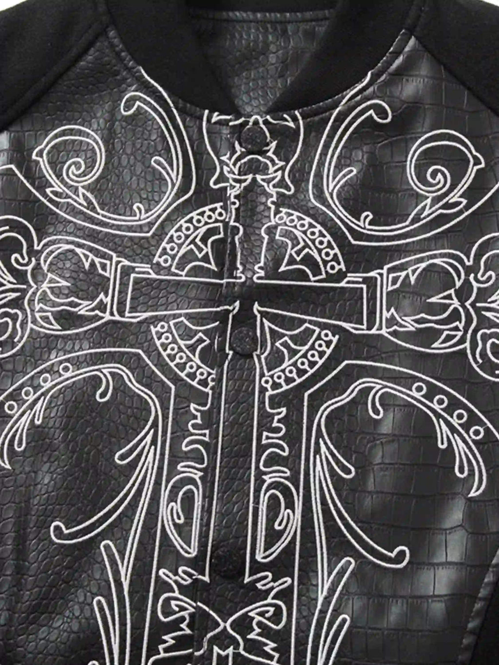 Disguisen Hip Hop Gothic Embroidered Baseball Jacket