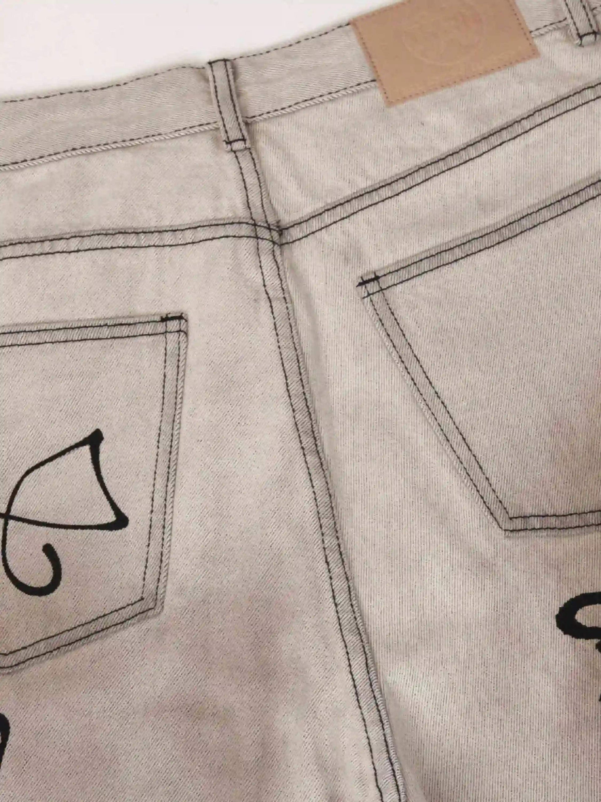 Disguisen Hip-Hop Graffiti Distressed Jeans