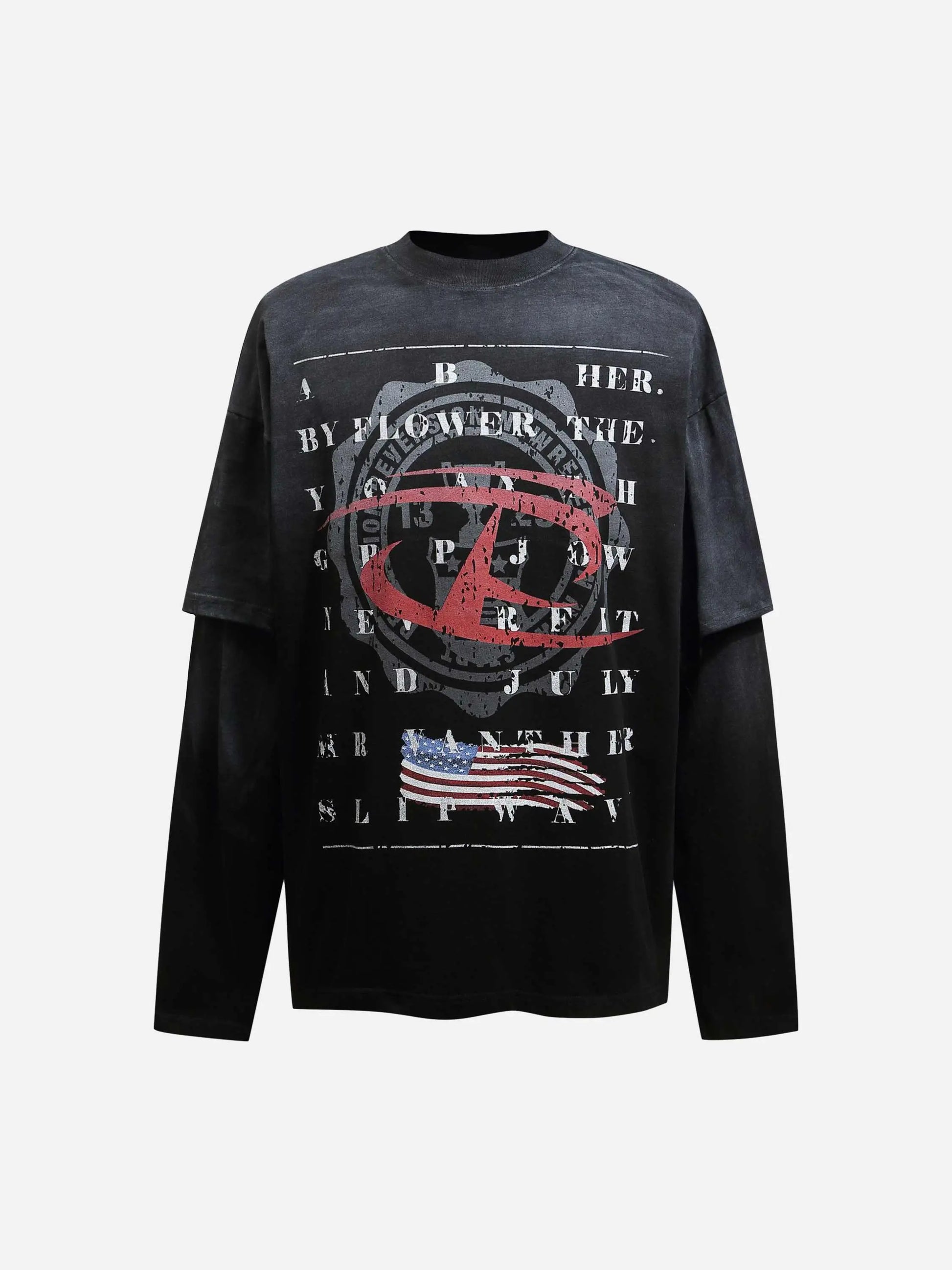 Disguisen Vintage Fake Two-piece Long-Sleeve T-shirt