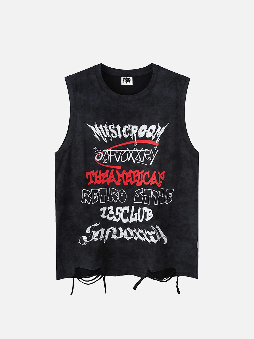 Disguisen American Street Style Ripped Sleeveless Vest
