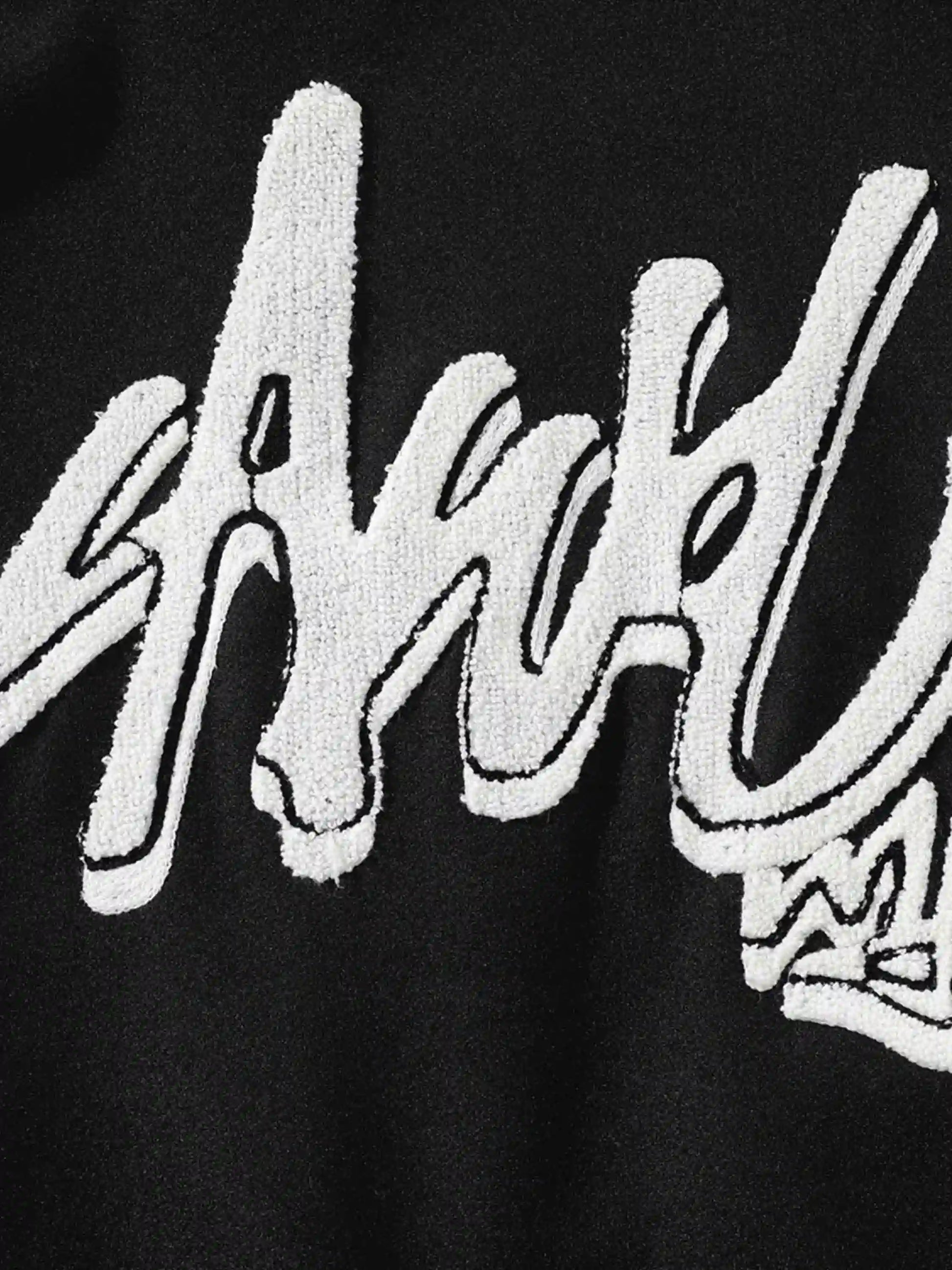 Disguisen Flocking Embroidery Baseball Jacket