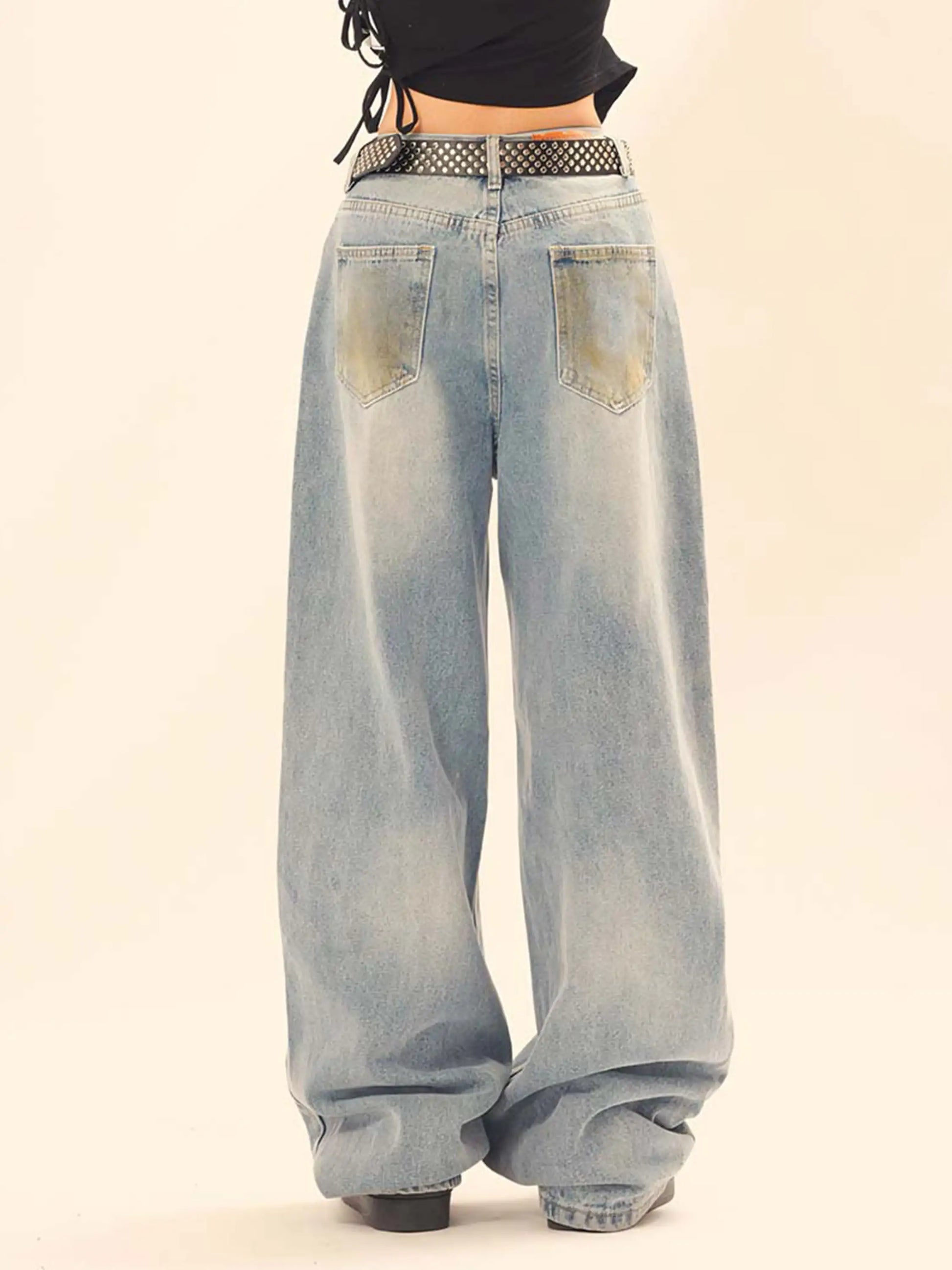 Disguisen Vintage Ripped Graffiti Jeans