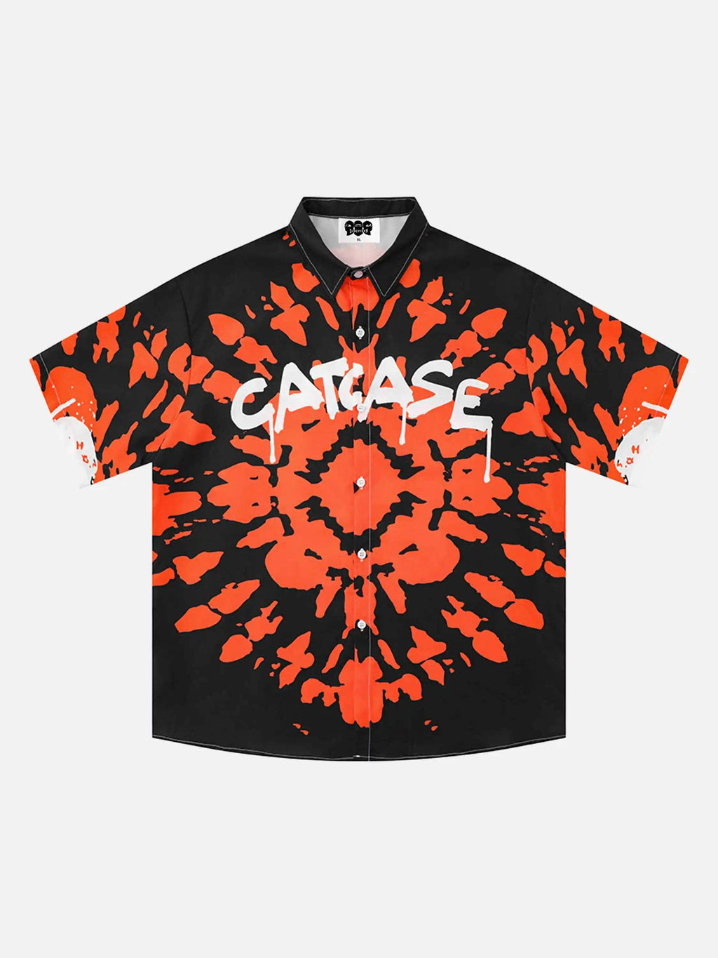 Disguisen Faux Tie-Dye Print Short-Sleeved Hip-Hop Shirt