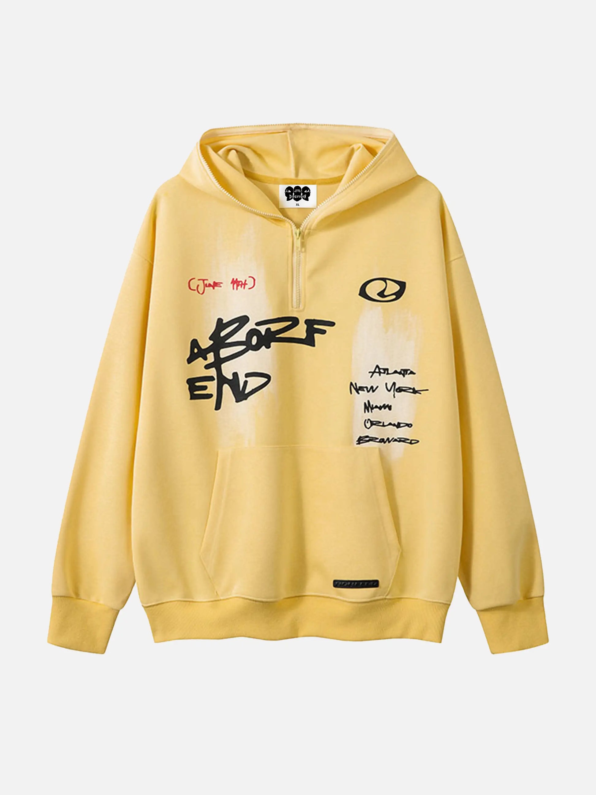 Disguisen Graffiti Half Zipper Hoodie