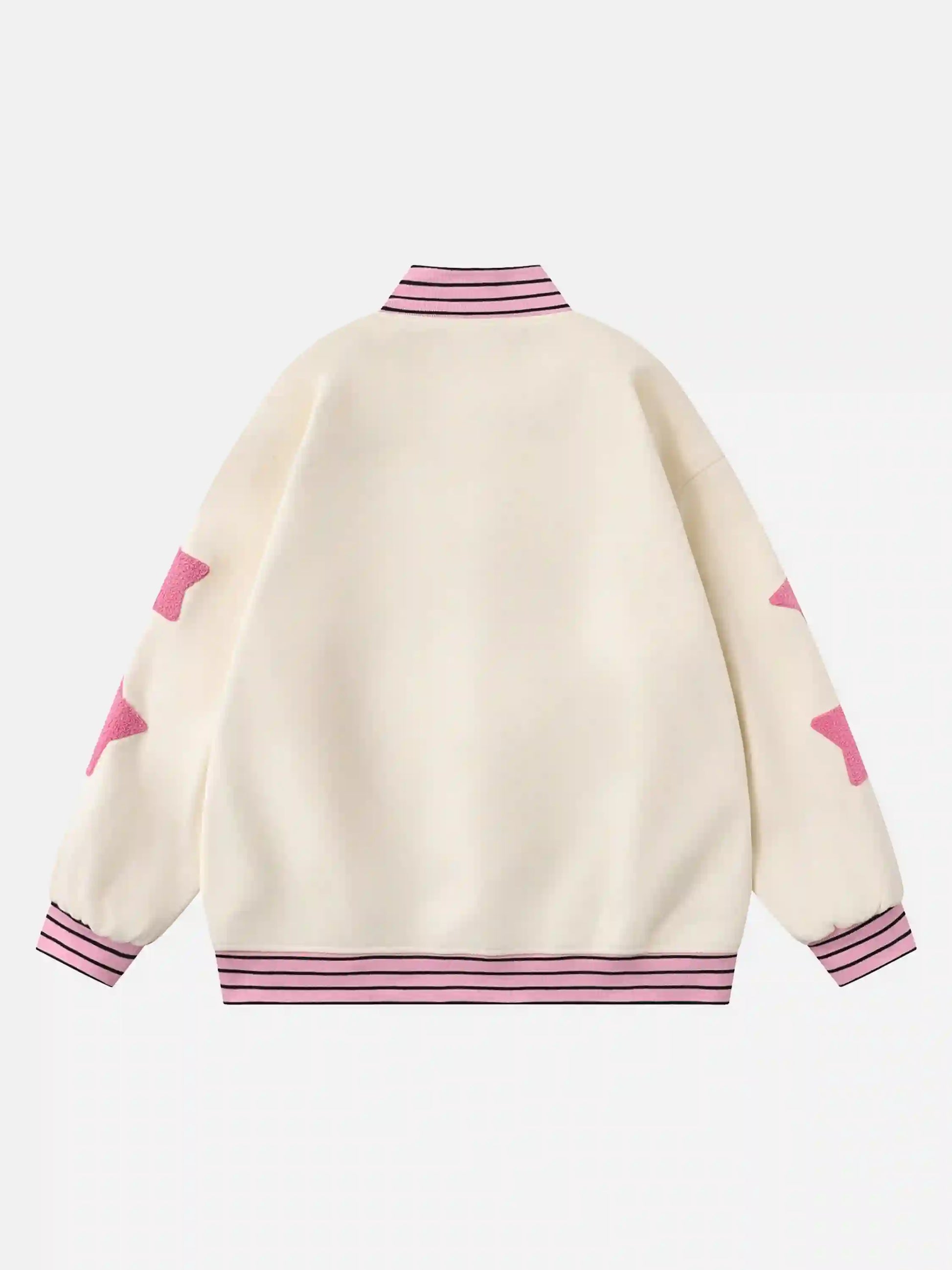 Disguisen Buttoned Star Embroidered Baseball Jacket
