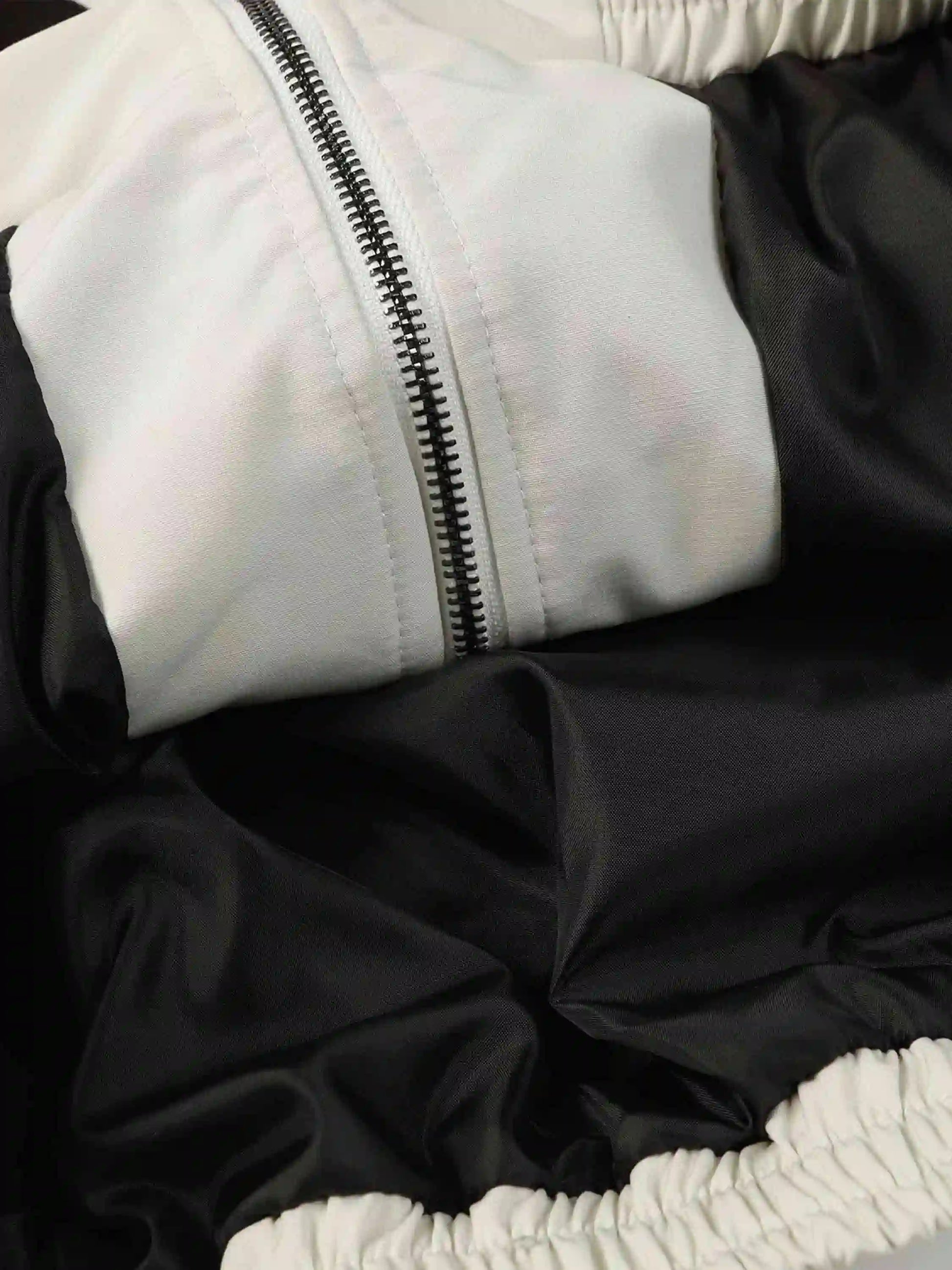 Disguisen Hip Hop Street Patches Flame Lapel Jacket