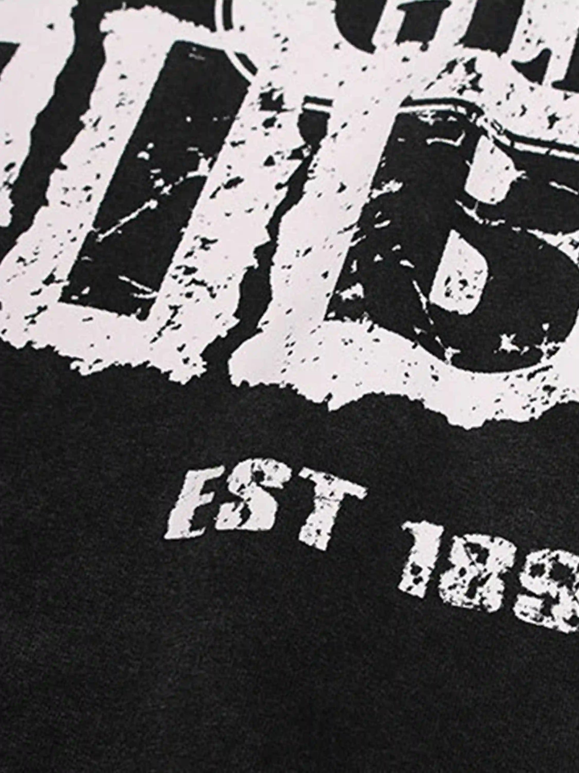 Disguisen Vintage Washed Letter Print Hoodie